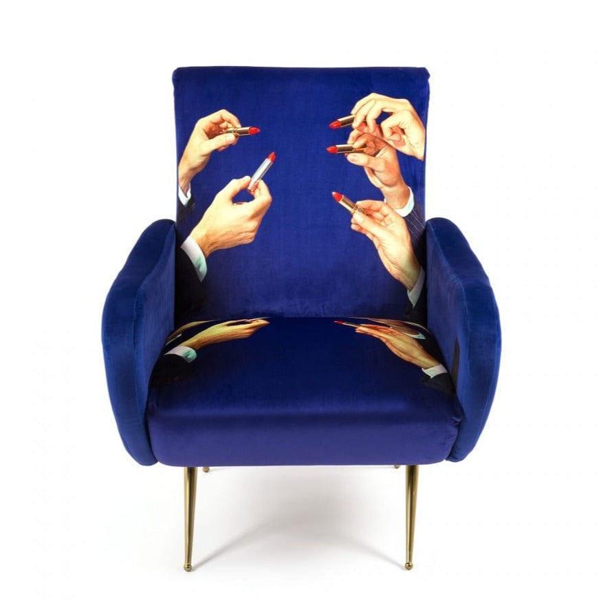 Fotel LIPSTICKS niebieski Seletti Eye on Design