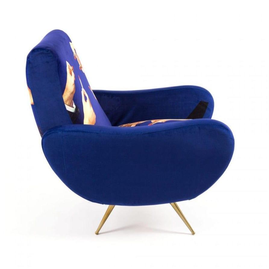 Fotel LIPSTICKS niebieski Seletti Eye on Design