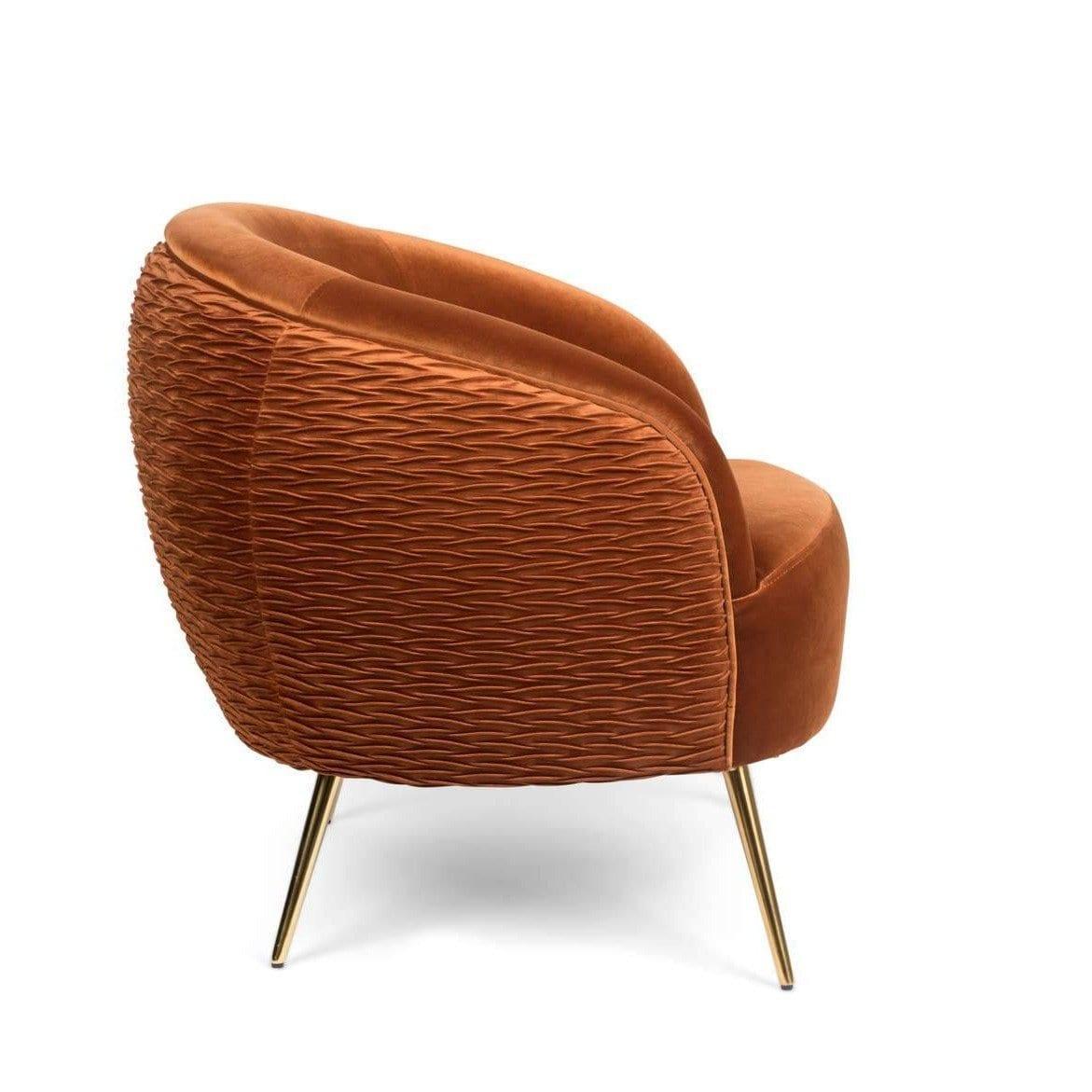 Fotel lounge SO CURVEY miedziany Bold Monkey Eye on Design