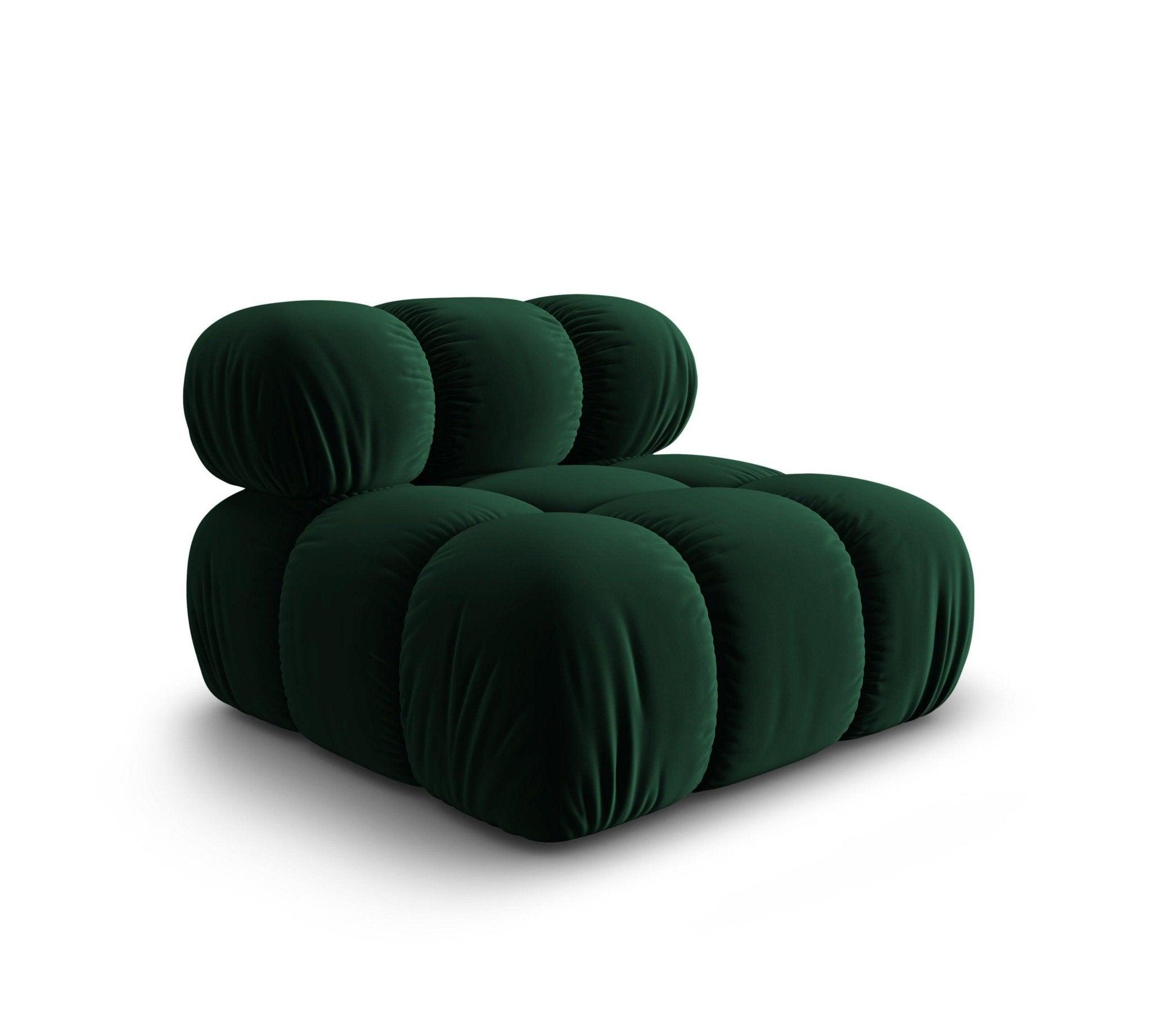 Fotel / moduł aksamitny TROPEA butelkowa zieleń Milo Casa Eye on Design