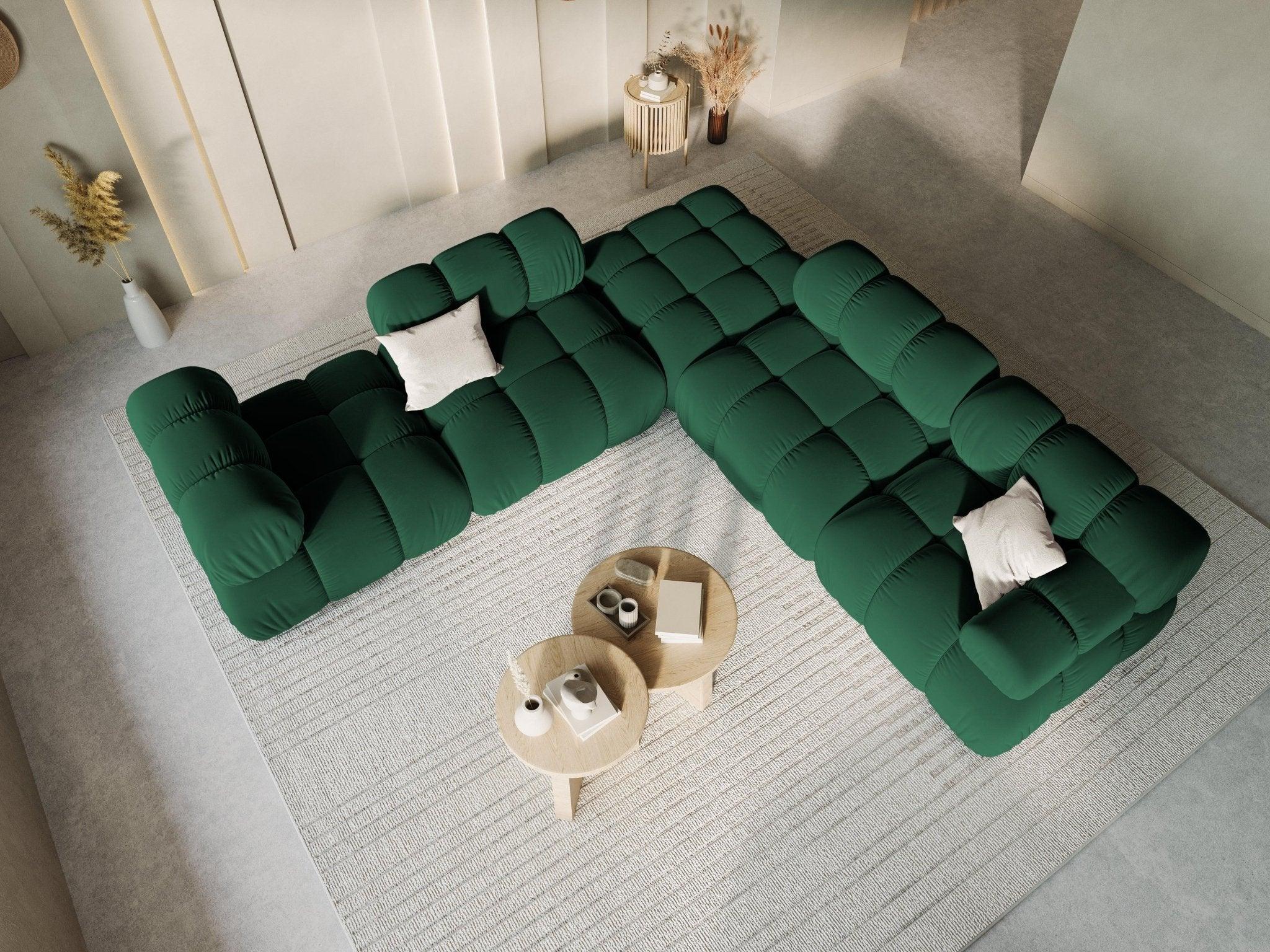 Fotel / moduł aksamitny TROPEA butelkowa zieleń Milo Casa Eye on Design