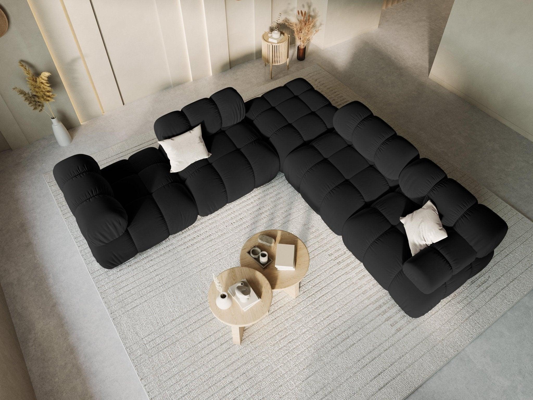 Fotel / moduł aksamitny TROPEA czarny Milo Casa Eye on Design