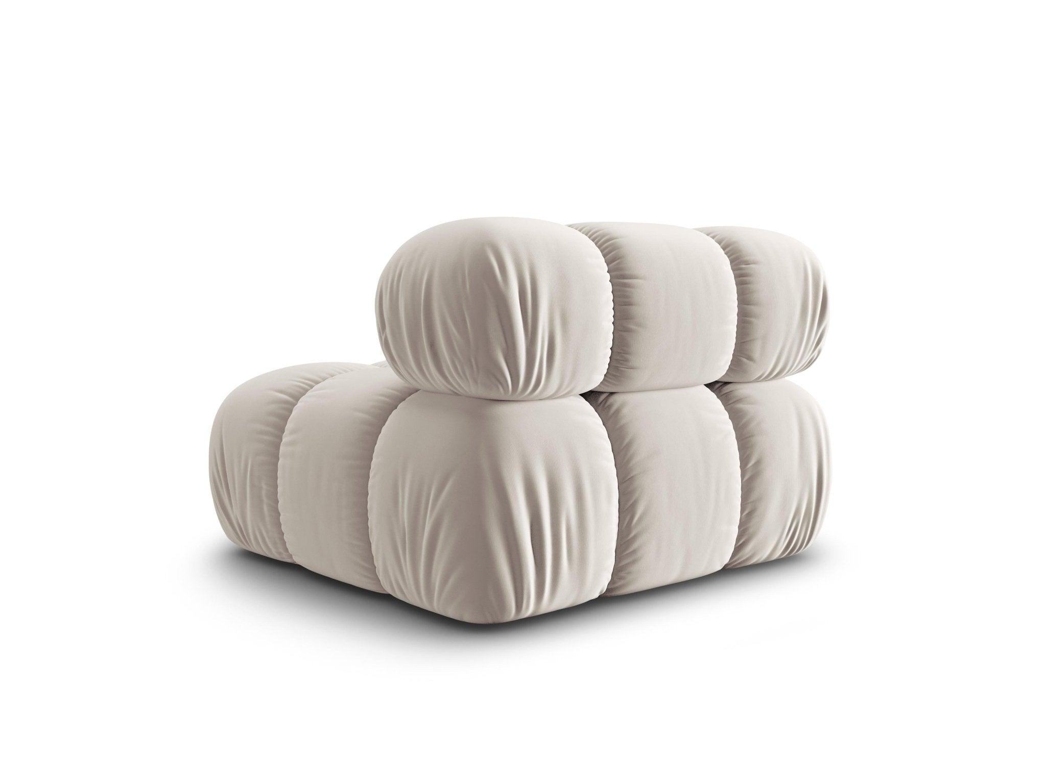 Fotel / moduł aksamitny TROPEA jasnobeżowy Milo Casa Eye on Design