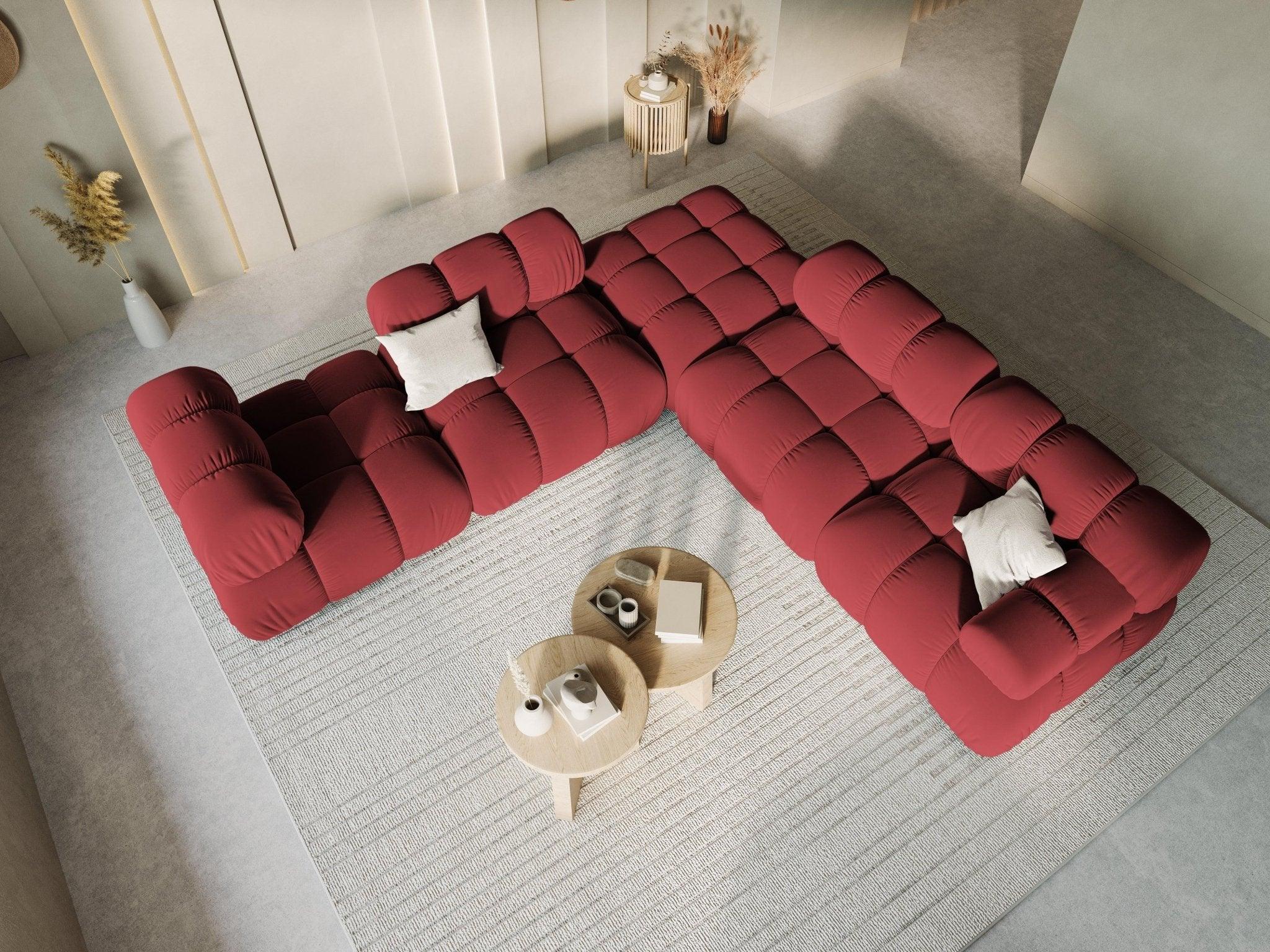 Fotel / moduł aksamitny TROPEA rubinowy Milo Casa Eye on Design