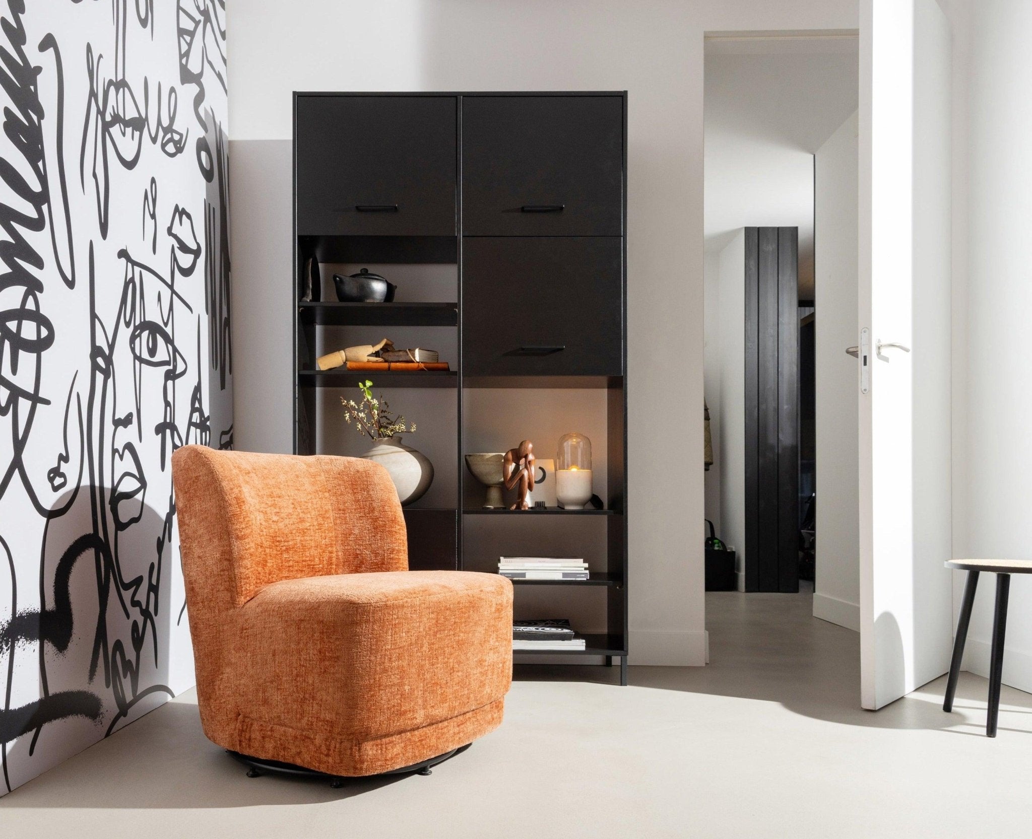 Fotel obrotowy ATTY rdzawy Woood Exclusive Eye on Design