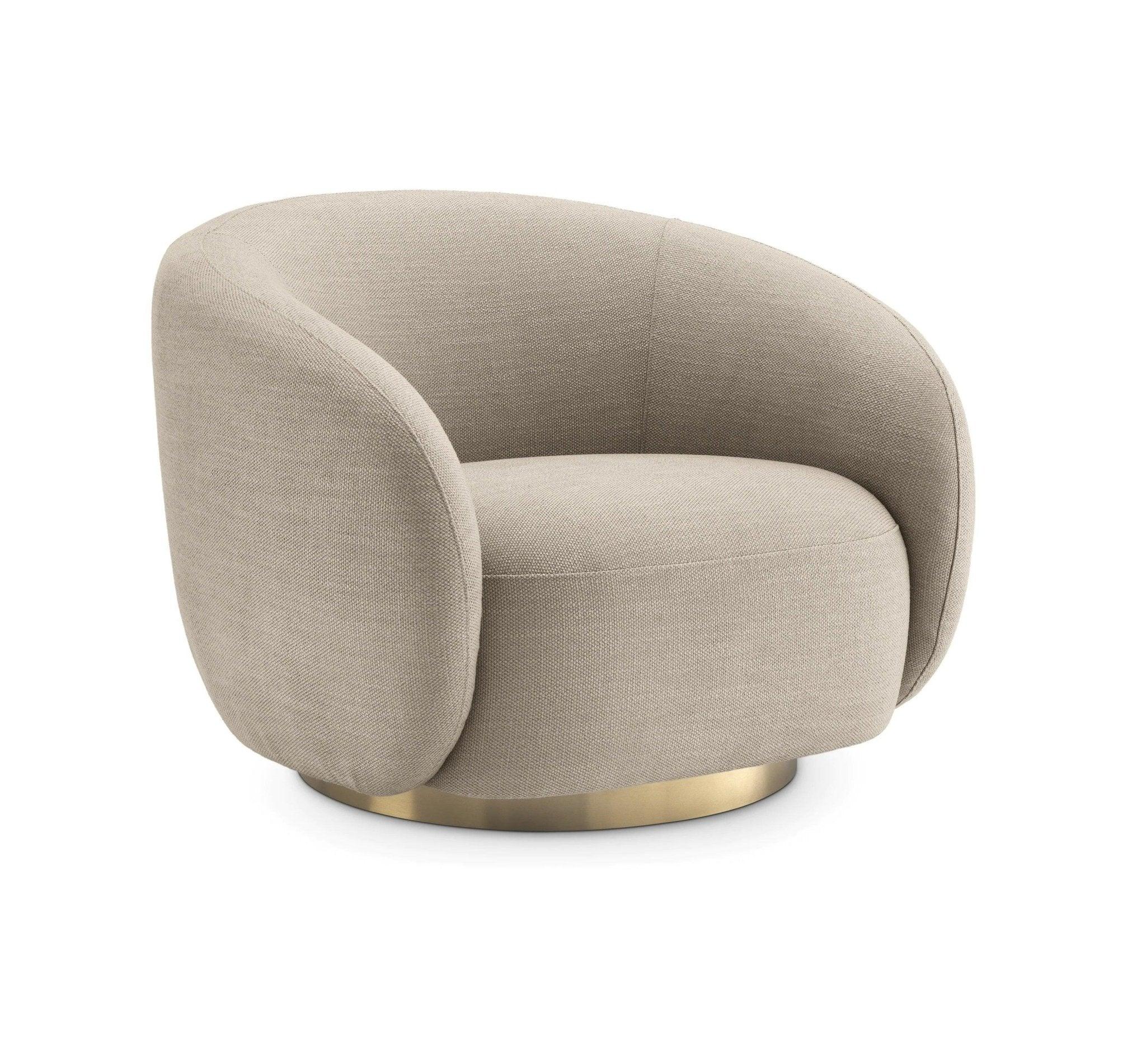 Fotel obrotowy BRICE piaskowy Eichholtz Eye on Design