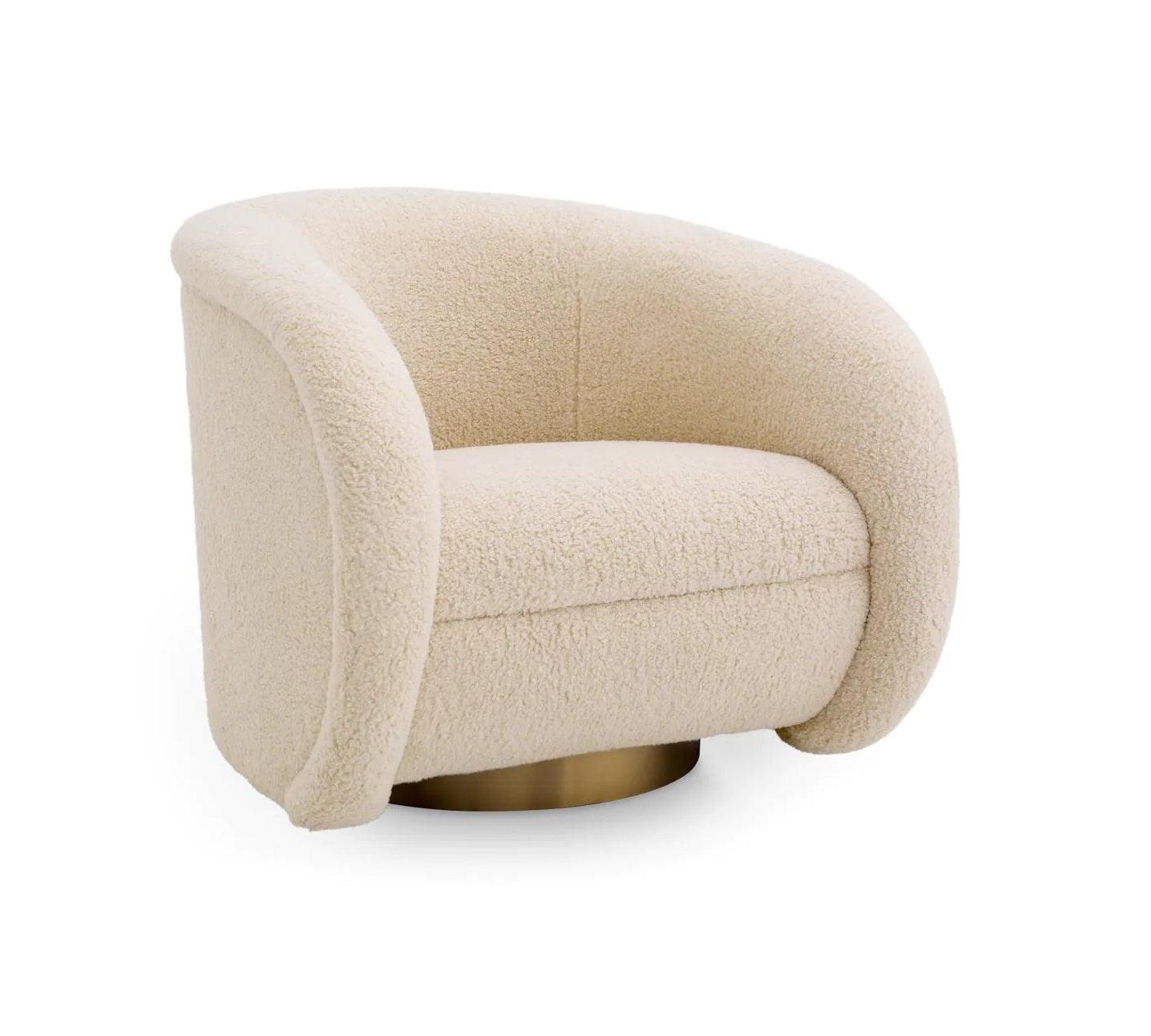 Fotel obrotowy CRISTO kremowy Eichholtz Eye on Design