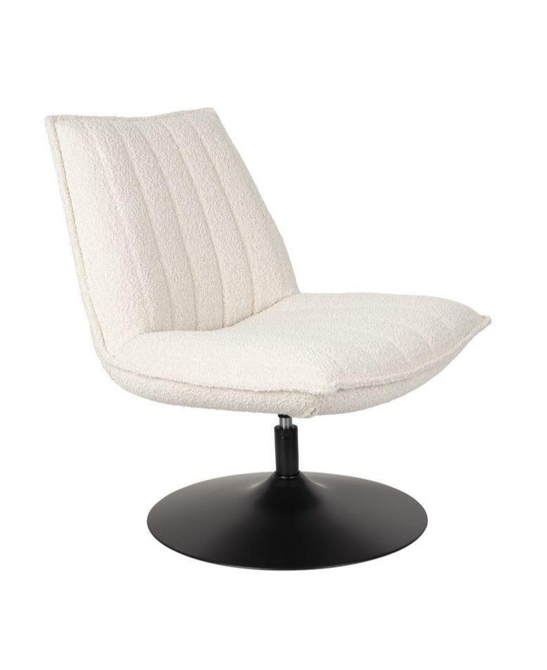 Fotel obrotowy JAX boucle biały White Label Living Eye on Design