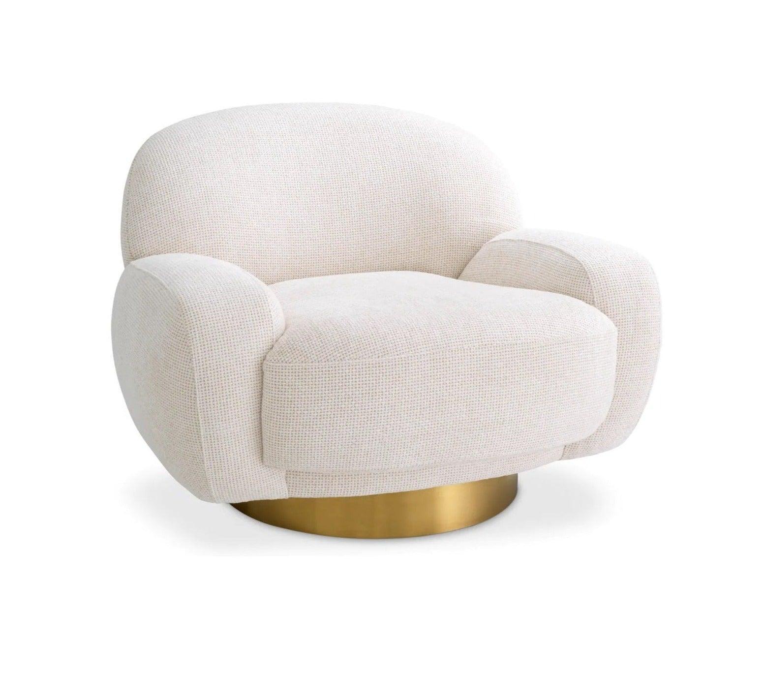 Fotel obrotowy UDINE biały Eichholtz Eye on Design