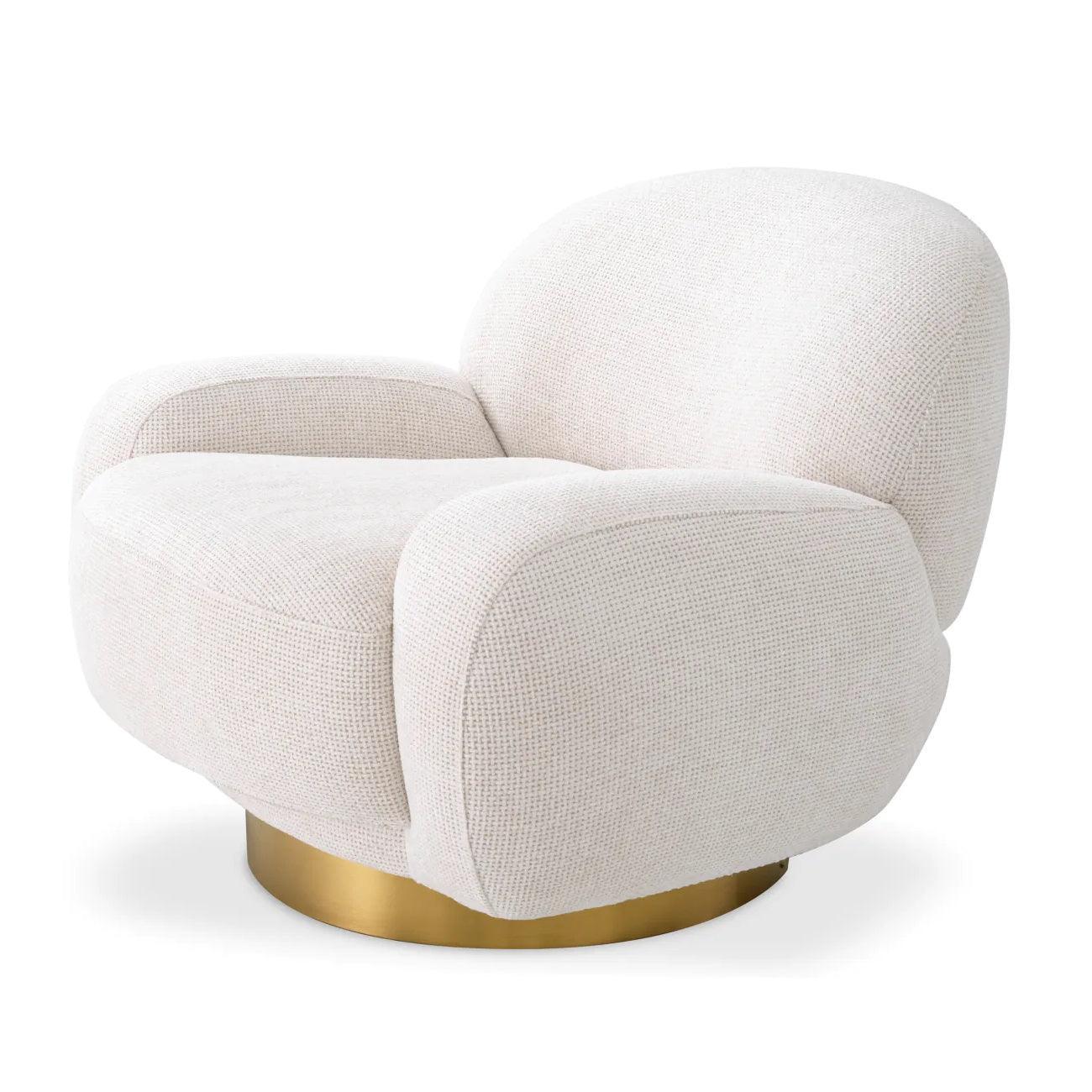 Fotel obrotowy UDINE biały Eichholtz Eye on Design