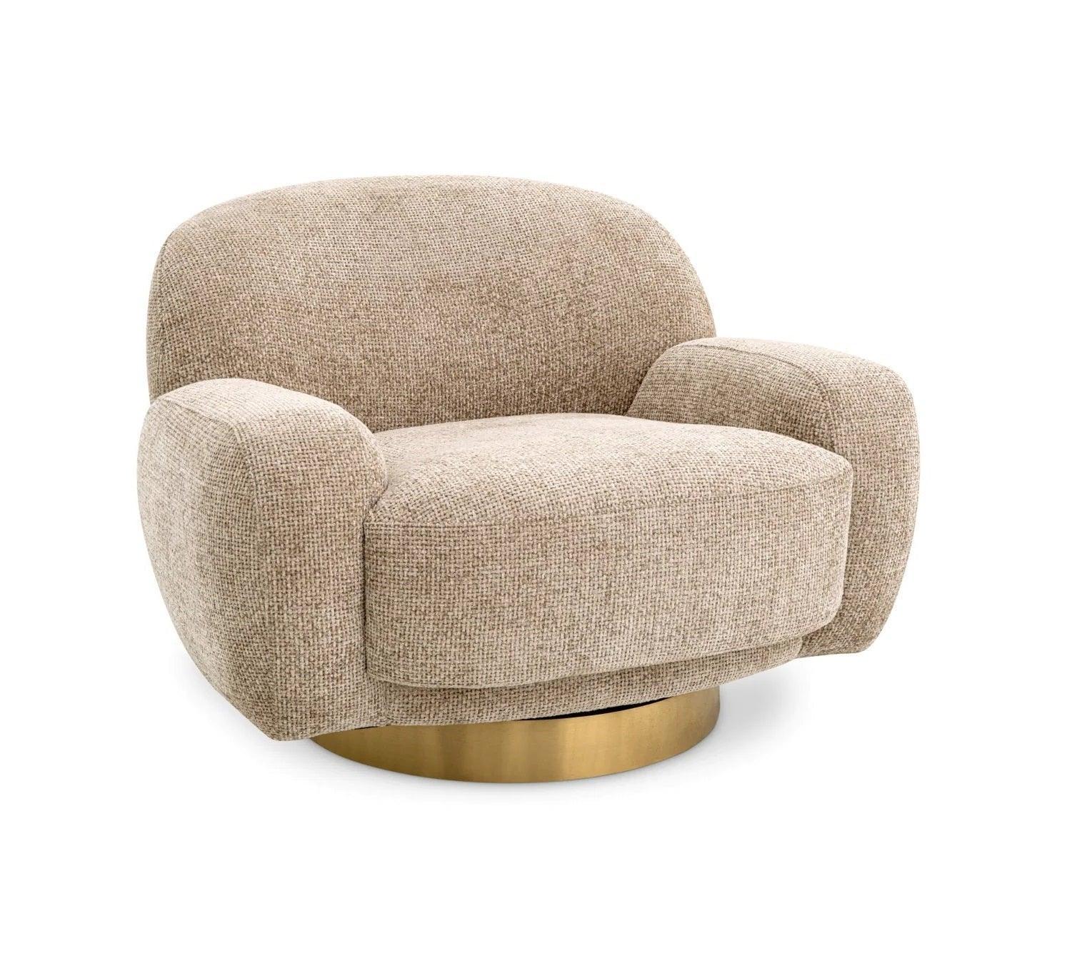 Fotel obrotowy UDINE piaskowy Eichholtz Eye on Design