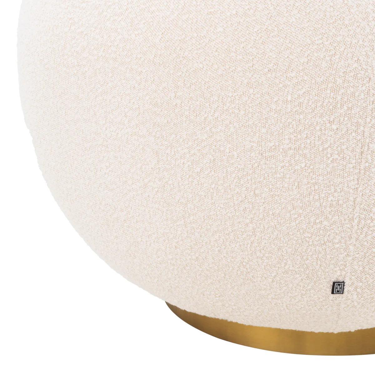 Fotel obrotowy w tkaninie boucle BOLLINGER kremowy Eichholtz Eye on Design