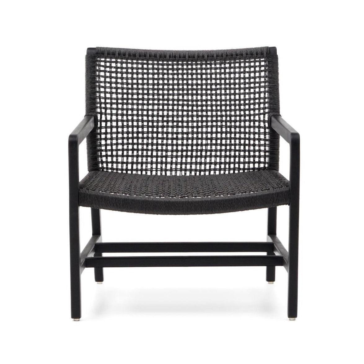 Fotel ogrodowy SABOLLA czarne drewno tekowe La Forma Eye on Design