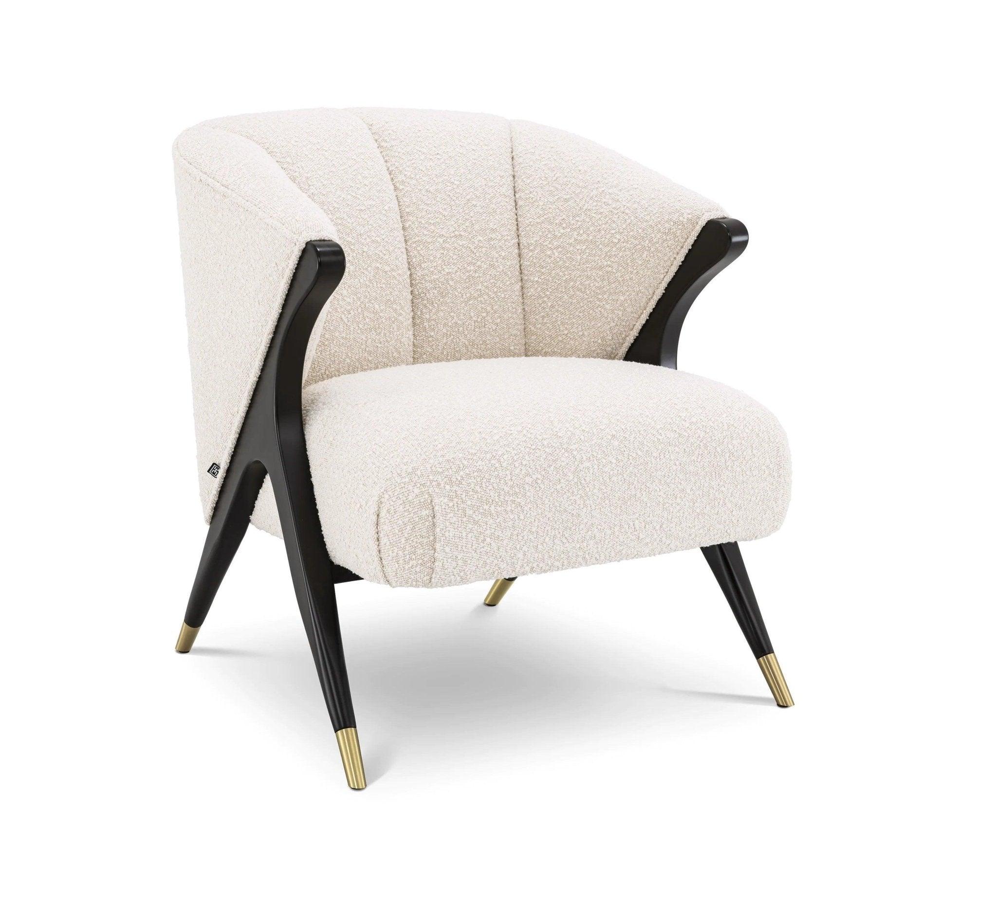 Fotel PAVONE kremowy boucle Eichholtz Eye on Design