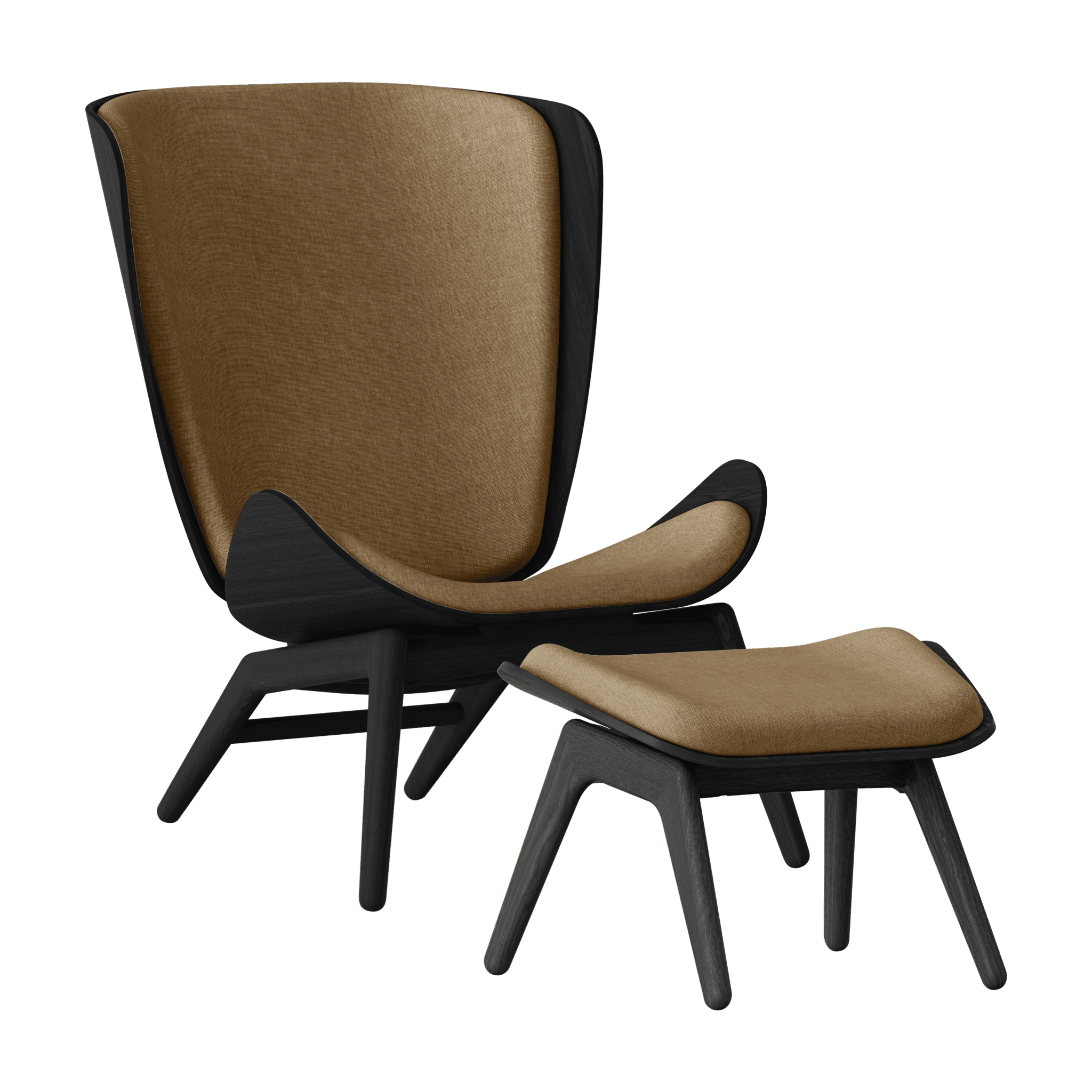 Fotel READER karmelowy z czarną podstawą UMAGE Eye on Design