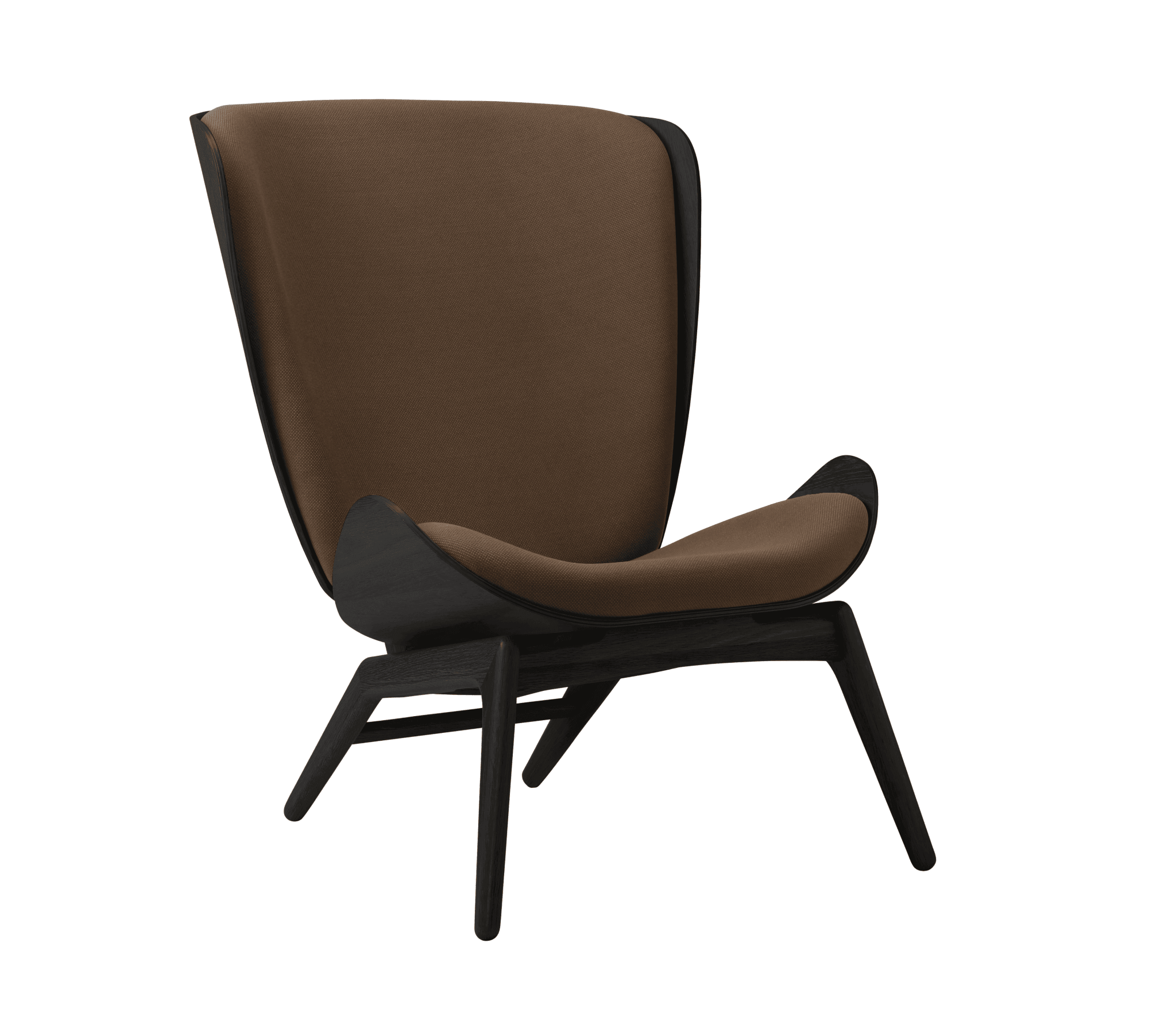 Fotel READER kawowy z czarną podstawą UMAGE Eye on Design