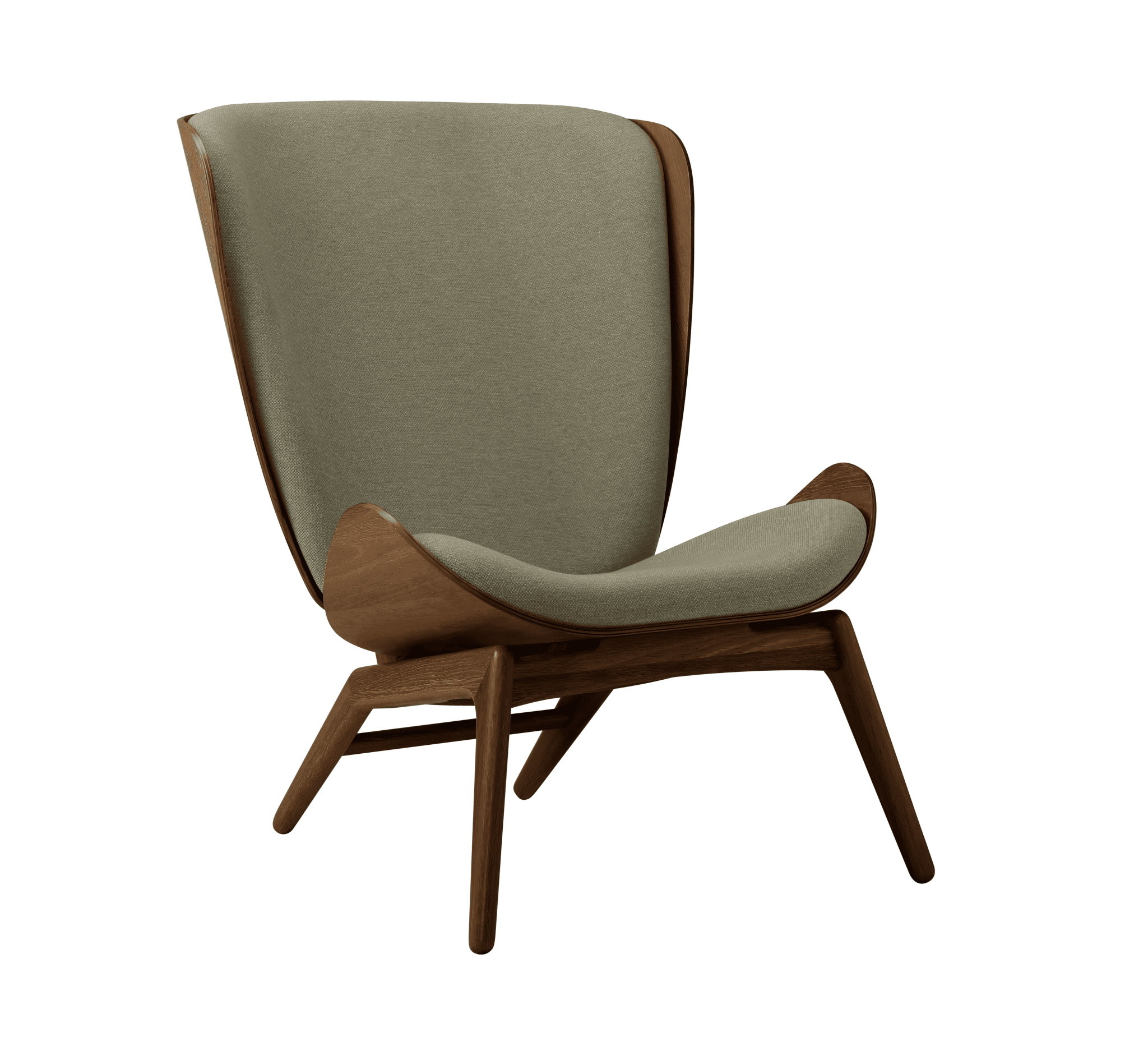 Fotel READER szałwiowy z ciemno dębową podstawą UMAGE Eye on Design