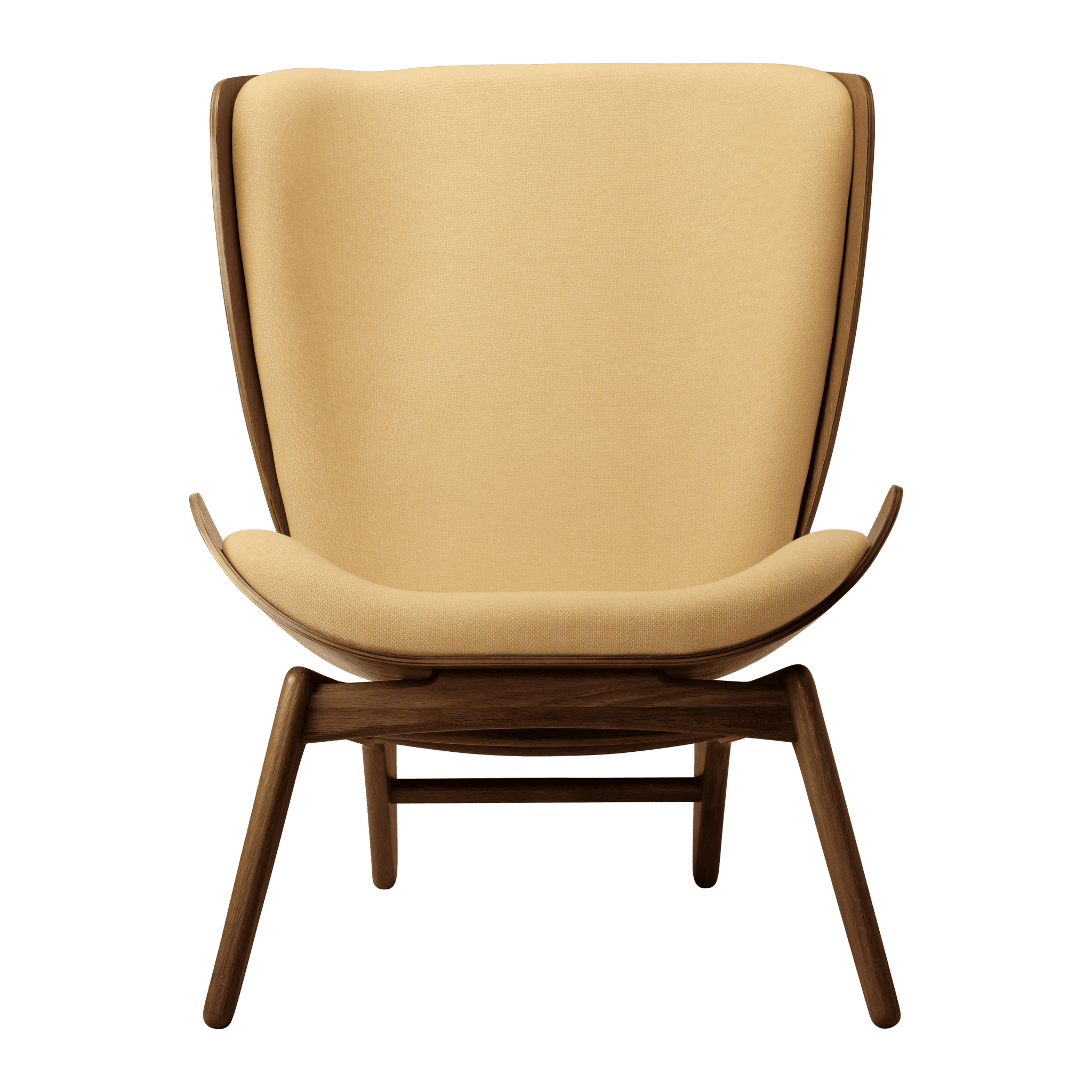 Fotel READER żółty z ciemno dębową podstawą UMAGE Eye on Design