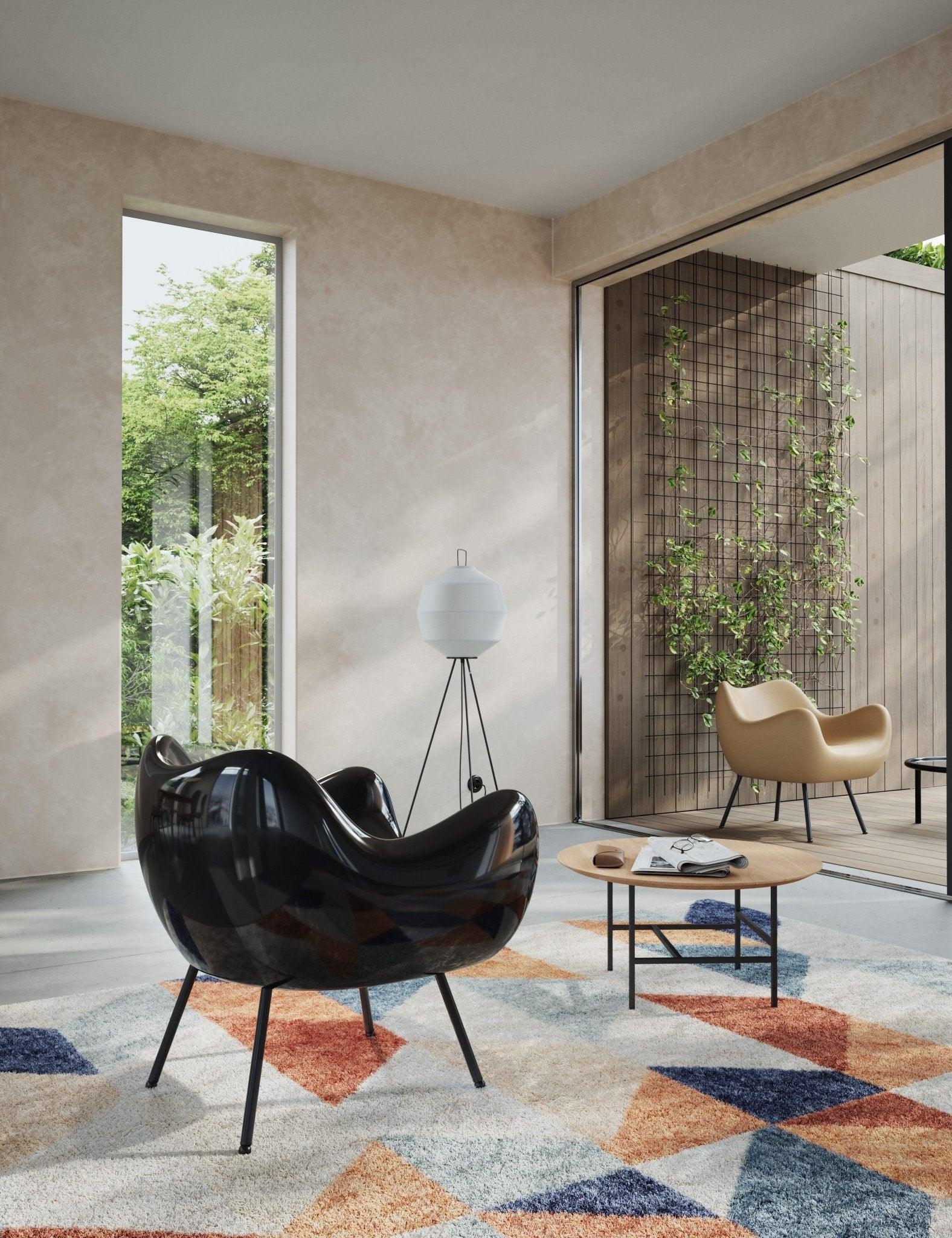 Fotel RM58 CLASSIC z czarną podstawą Vzór Eye on Design