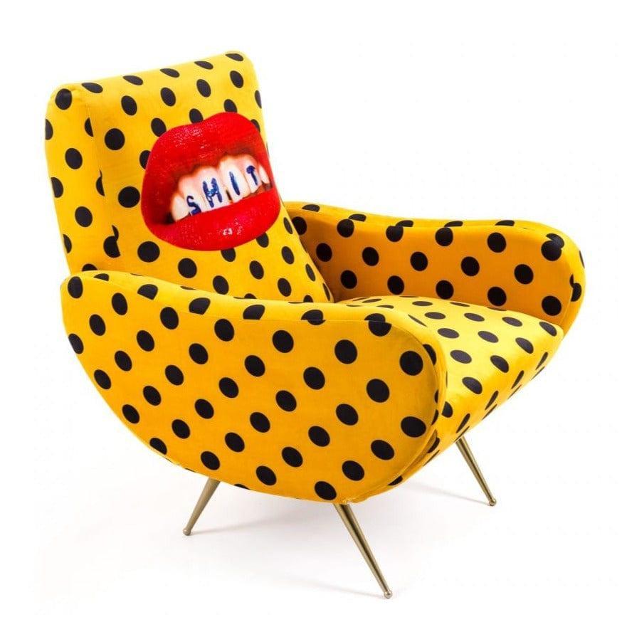 Fotel SHIT żółty Seletti Eye on Design