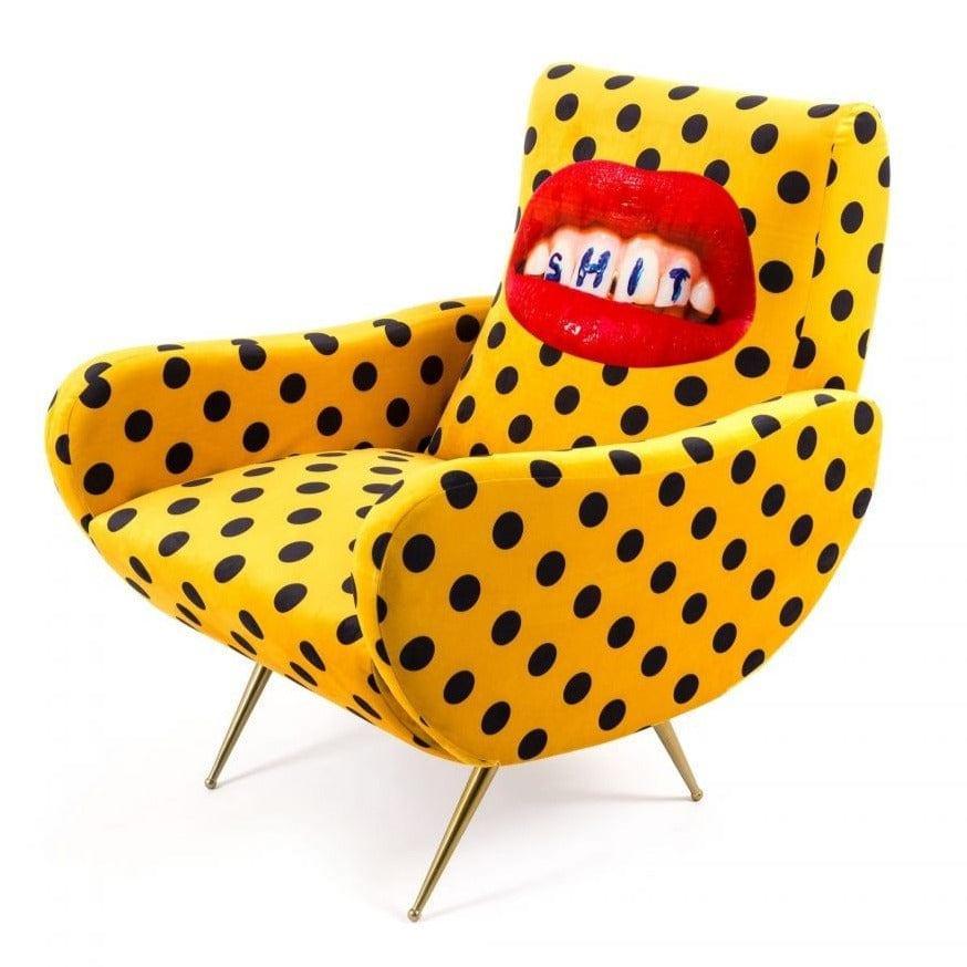 Fotel SHIT żółty Seletti Eye on Design