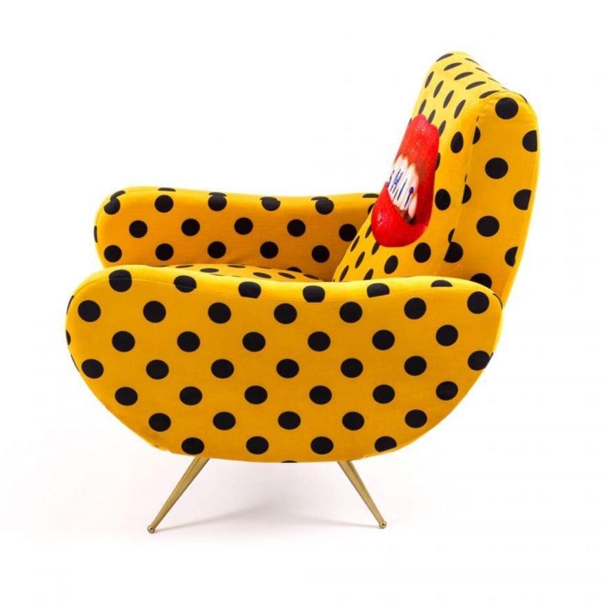 Fotel SHIT żółty Seletti Eye on Design