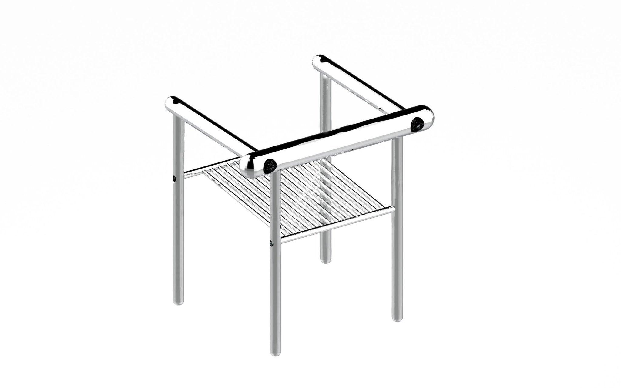 Fotel SPEKTRA stalowy Mati Sipiora Polerowana stal Eye on Design