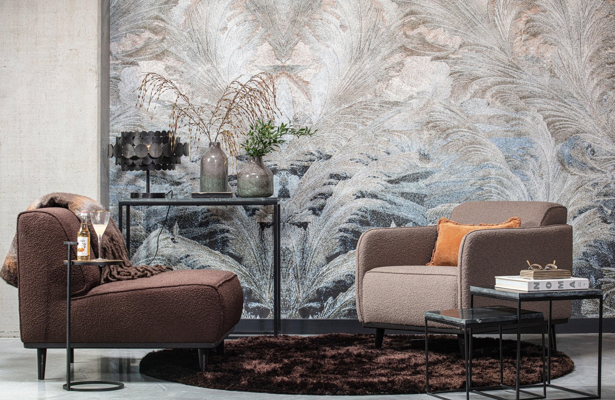 Fotel STATEMENT boucle jasnobrązowy Be Pure Eye on Design