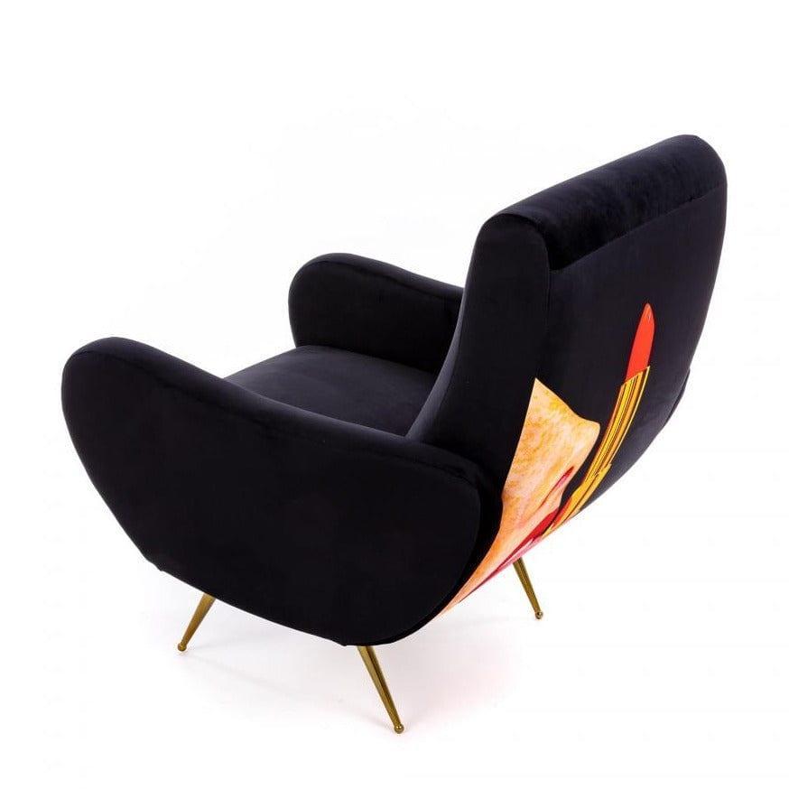 Fotel TONGUE czarny Seletti Eye on Design