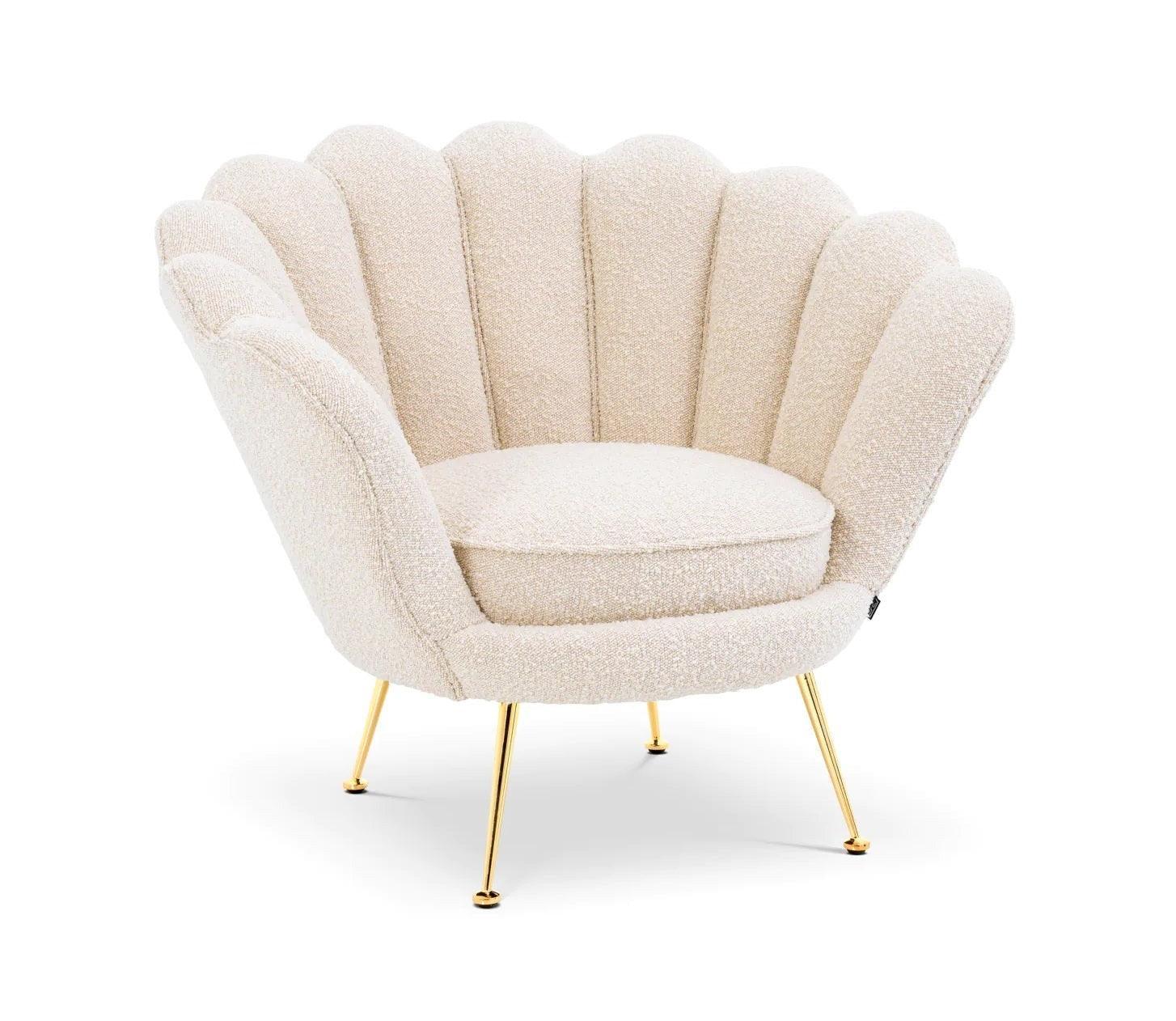 Fotel TRAPEZIUM kremowy boucle Eichholtz Eye on Design