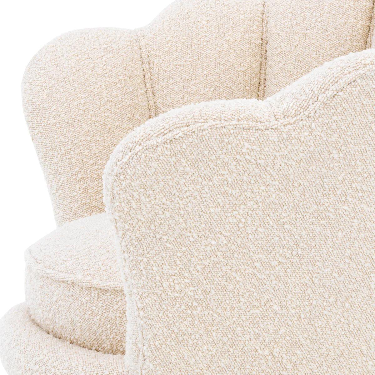 Fotel TRAPEZIUM kremowy boucle Eichholtz Eye on Design