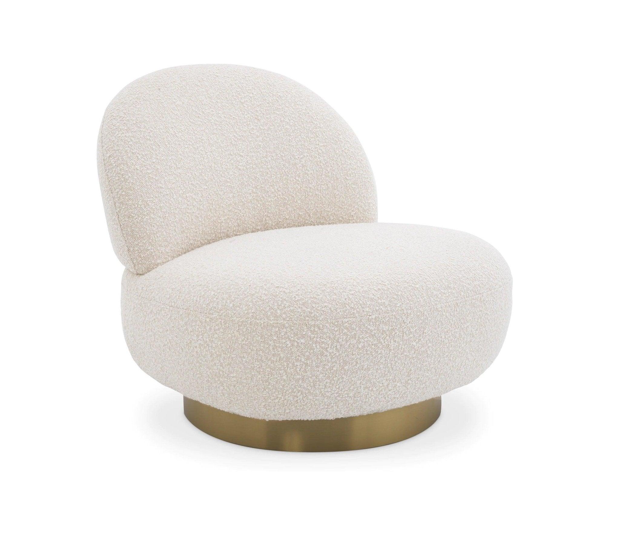 Fotel w tkaninie boucle CLÉMENT kremowy Eichholtz Eye on Design