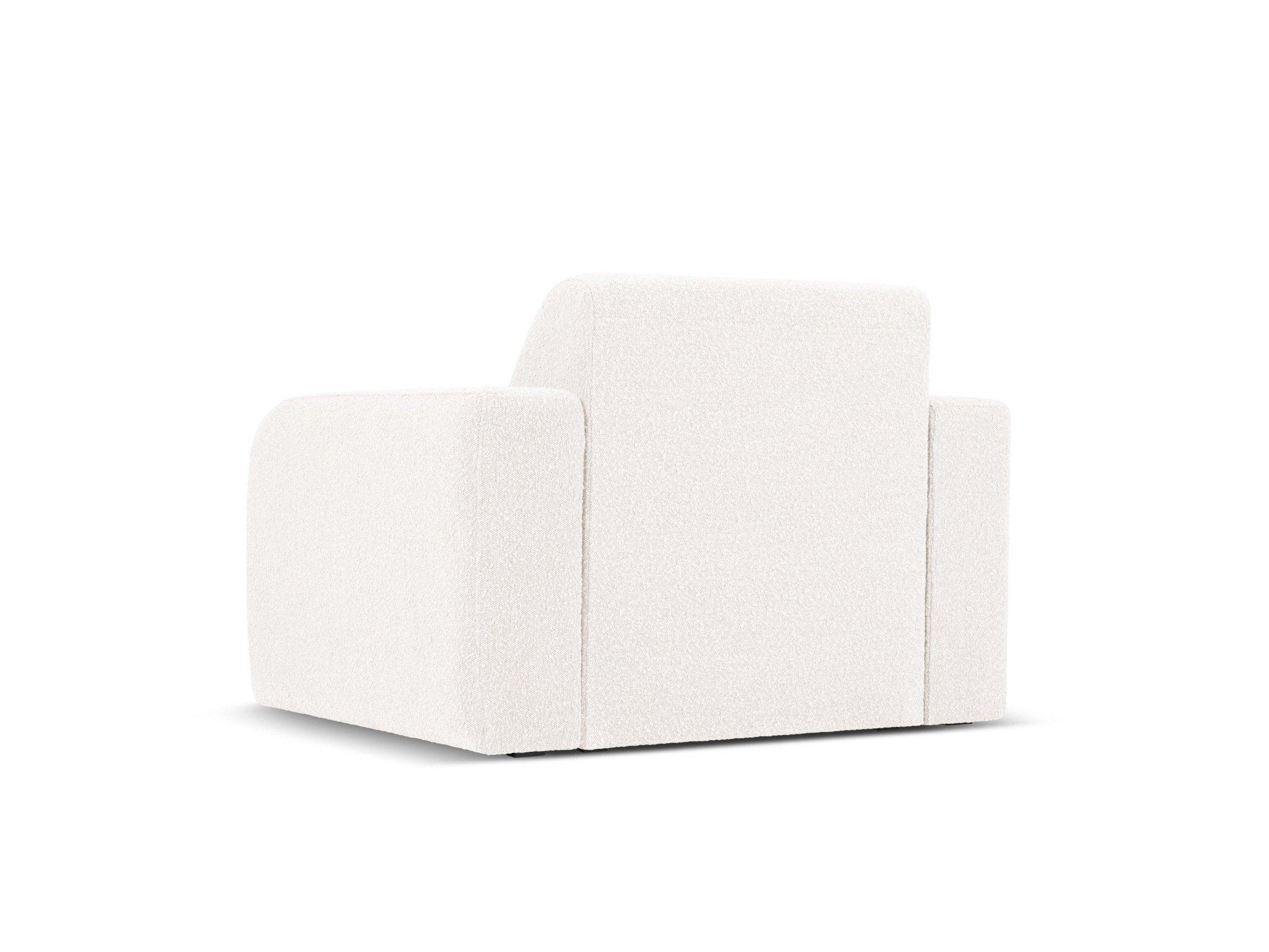 Fotel w tkaninie boucle LOLA biały Windsor & Co Eye on Design