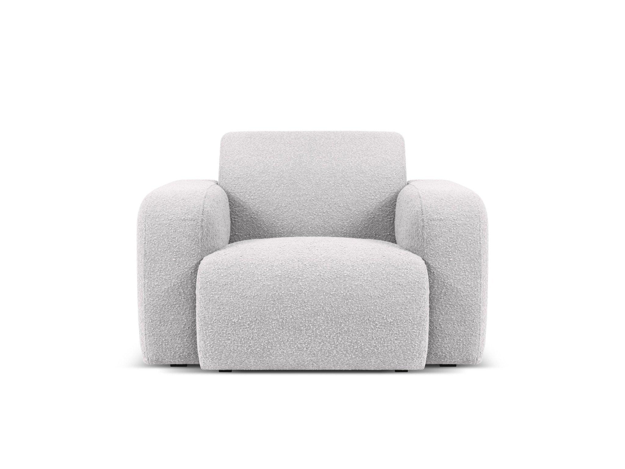 Fotel w tkaninie boucle LOLA jasnoszary Windsor & Co Eye on Design