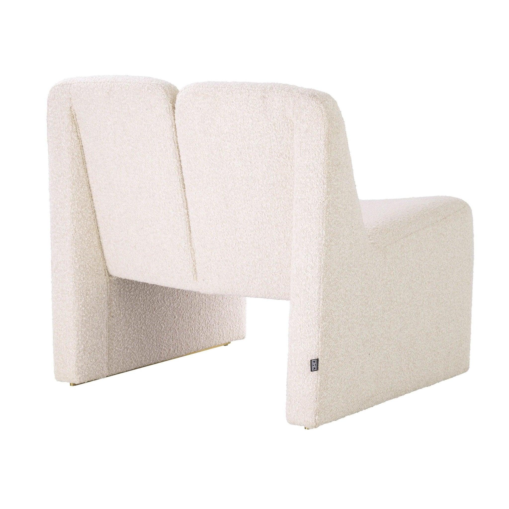 Fotel w tkaninie boucle MACINTOSH kremowy Eichholtz Eye on Design
