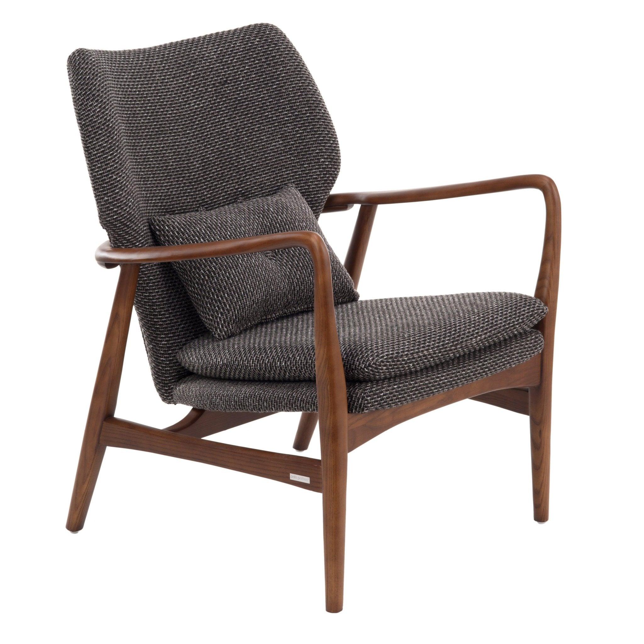 Fotel w tkaninie boucle PEGGY ciemnoszary Pols Potten Eye on Design
