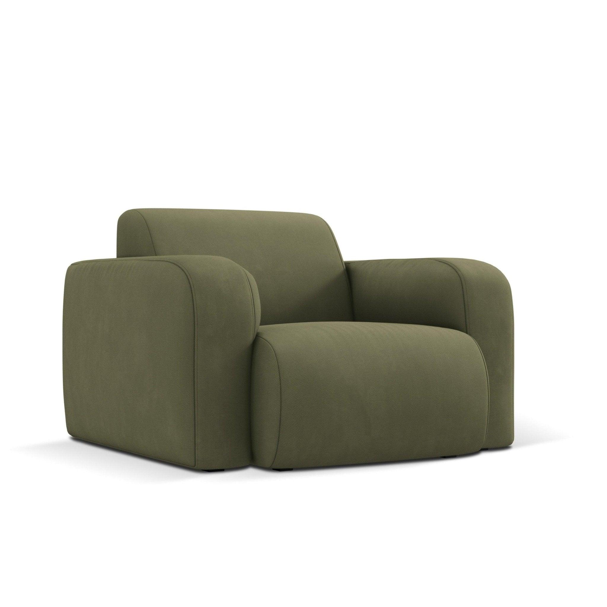 Fotel w tkaninie chenillowej LOLA jasnozielony Windsor & Co Eye on Design