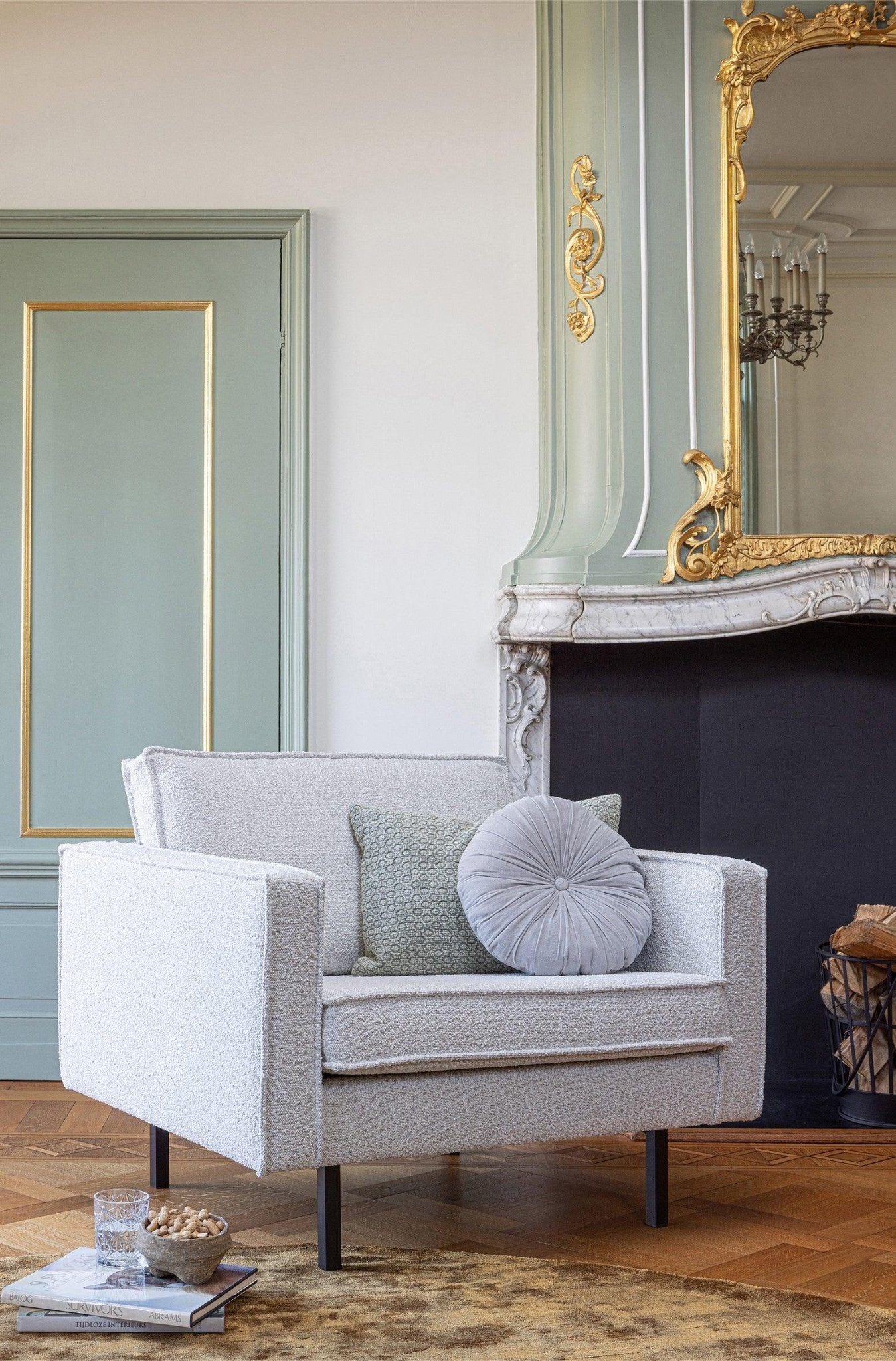Fotel welurowy RODEO beżowy Be Pure Eye on Design