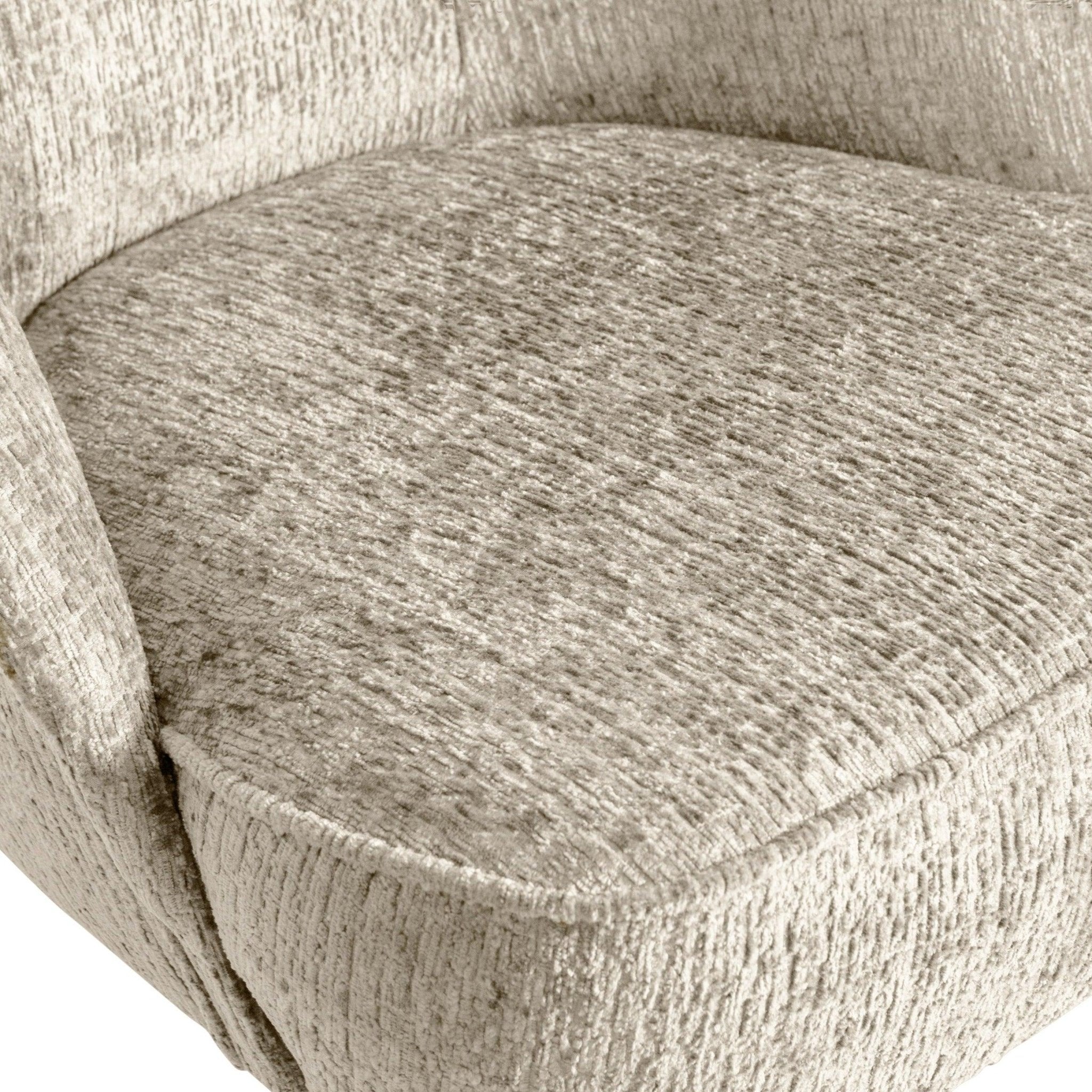 Fotel welurowy VOGUE STRUCTURE WHEATFIELD beżowy Be Pure Eye on Design