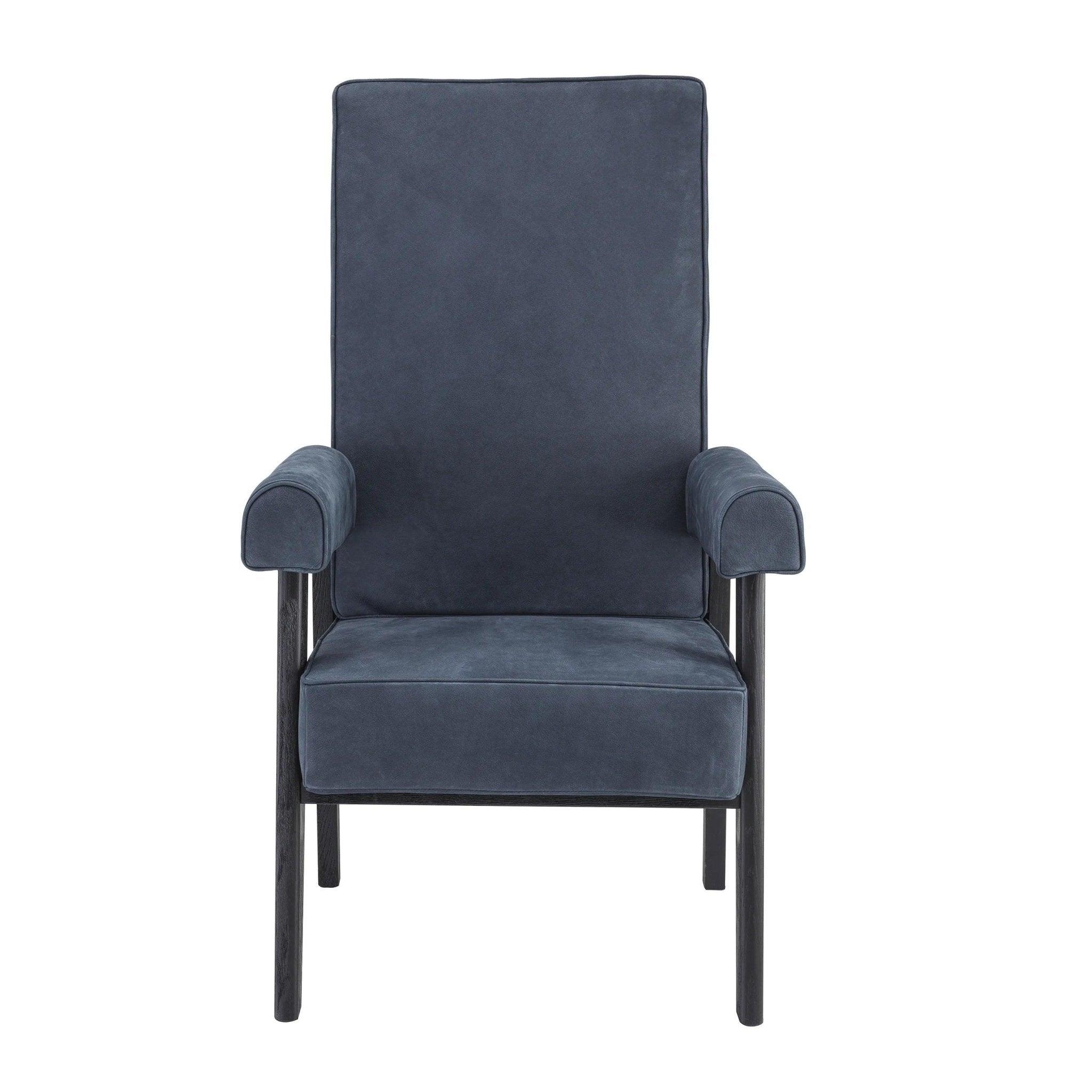 Fotel z wysokim oparciem MILO granatowy Eichholtz Eye on Design