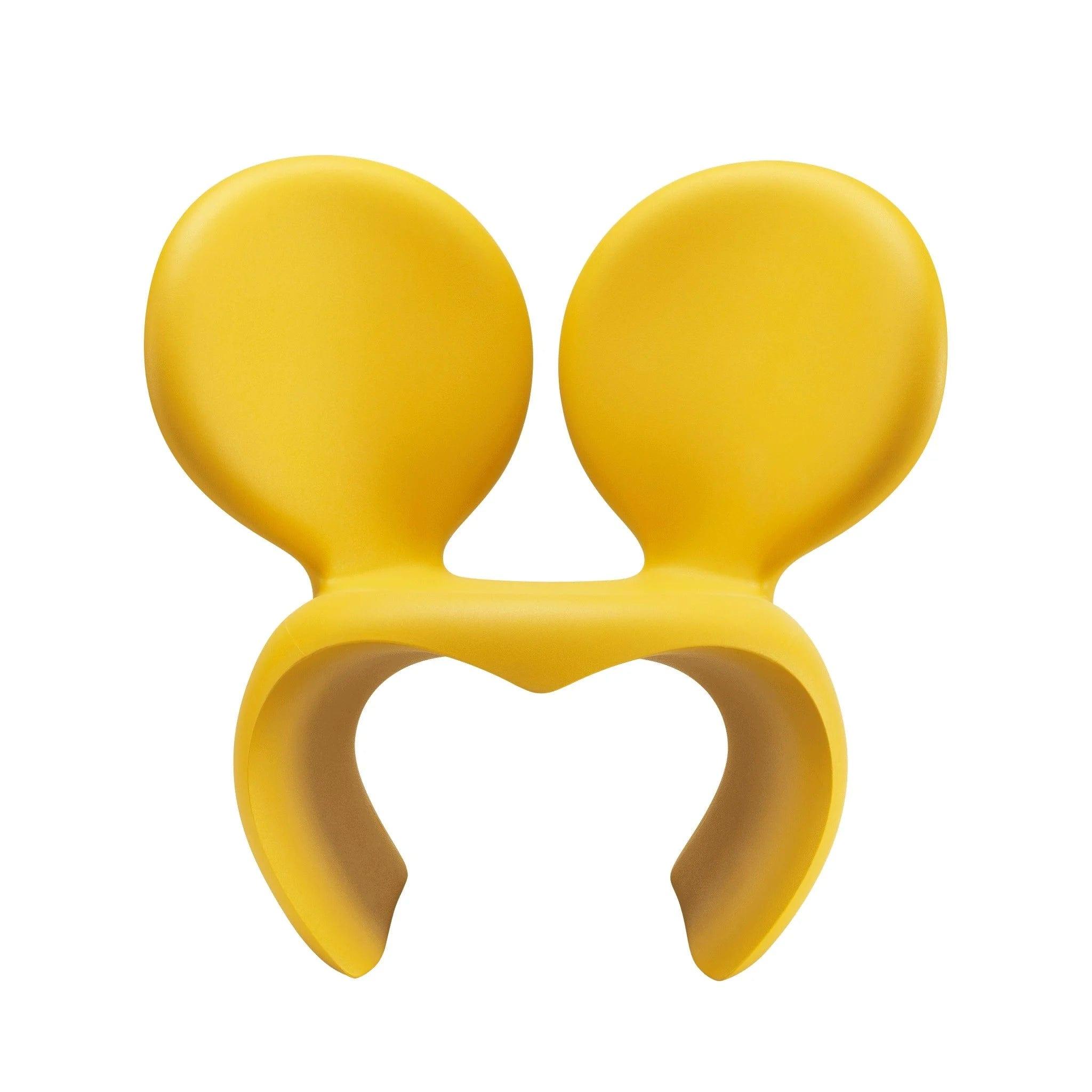 Fotel zewnętrzny DON'T F**K WITH THE MOUSE żółty Qeeboo Eye on Design