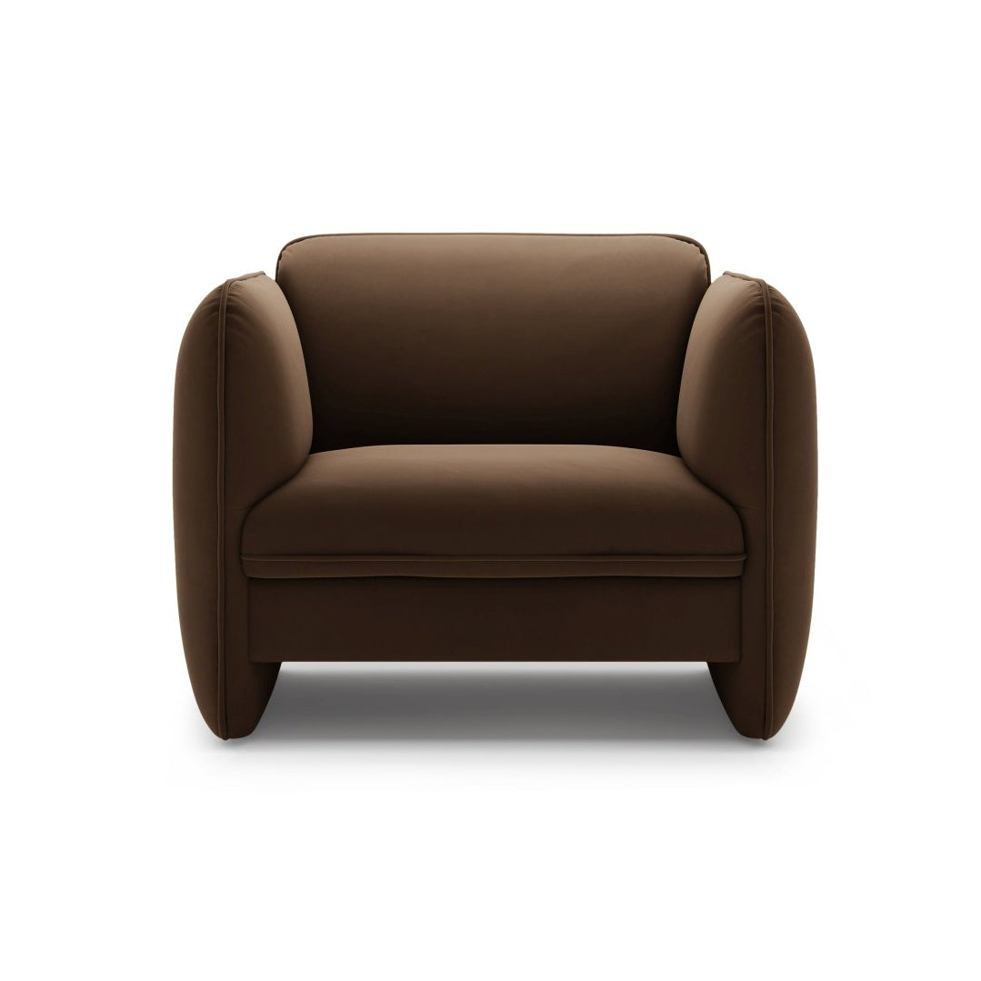 Velvet Armchair GEORGIA Chocolate