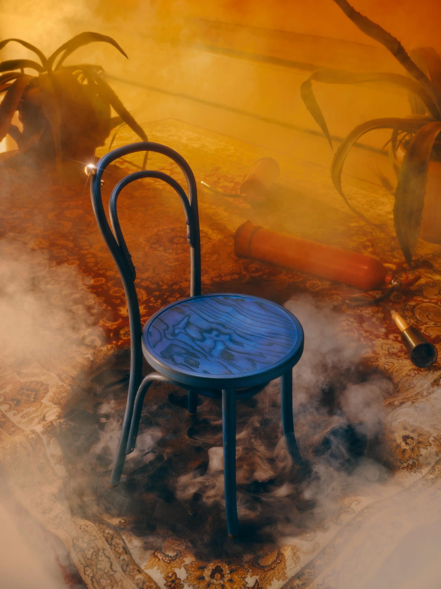 Židle A-1889 FUOCO BLU jasanové dřevo