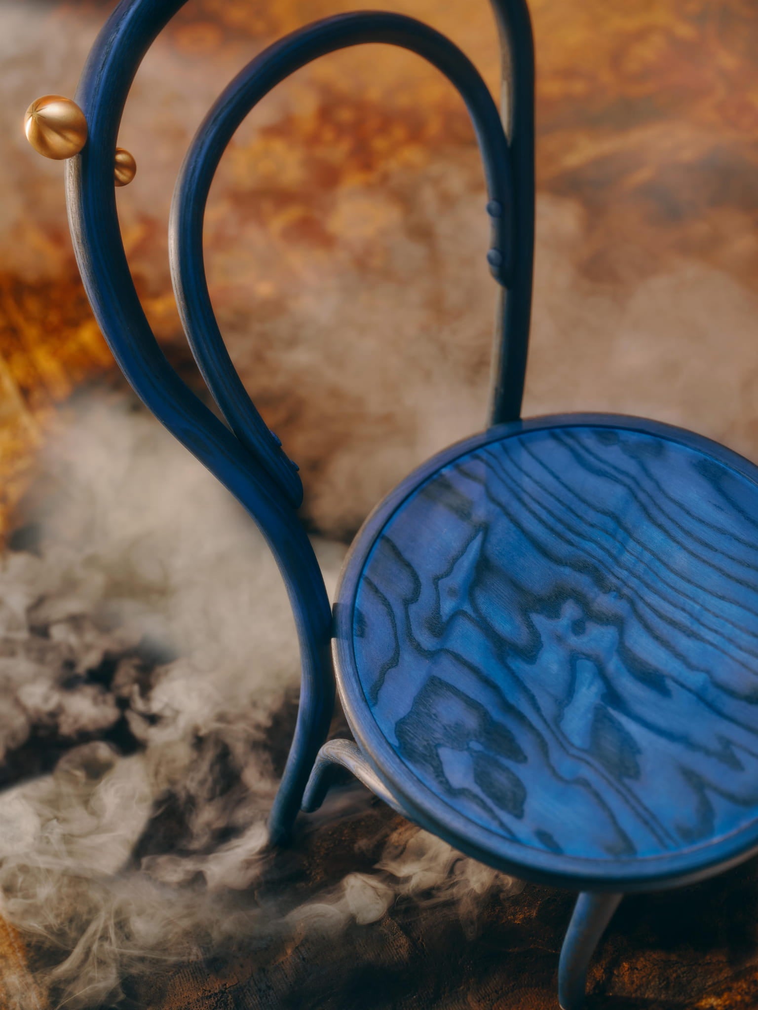 Židle A-1889 FUOCO BLU jasanové dřevo