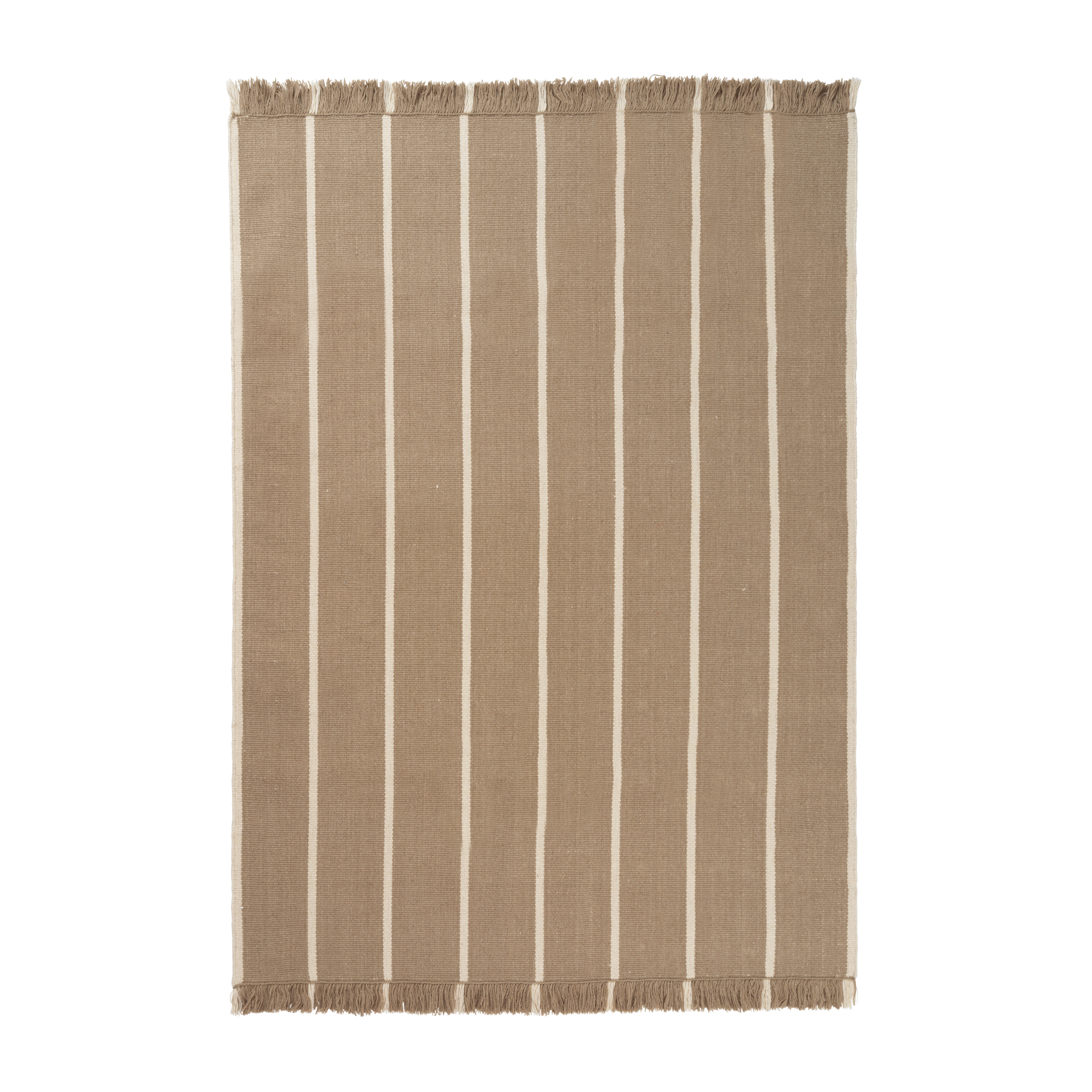 CALM KELIM caramel rug with beige