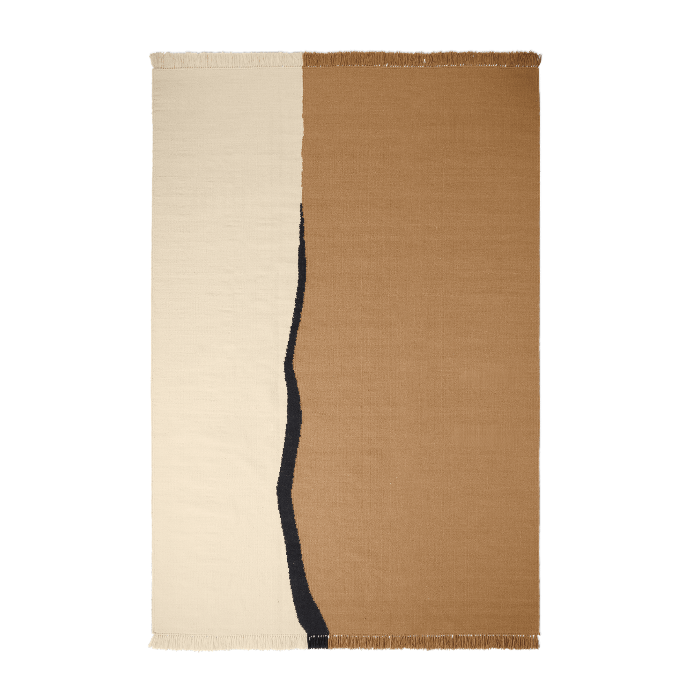 Koberec SOIL KELIM zlomená bílá s pískovou