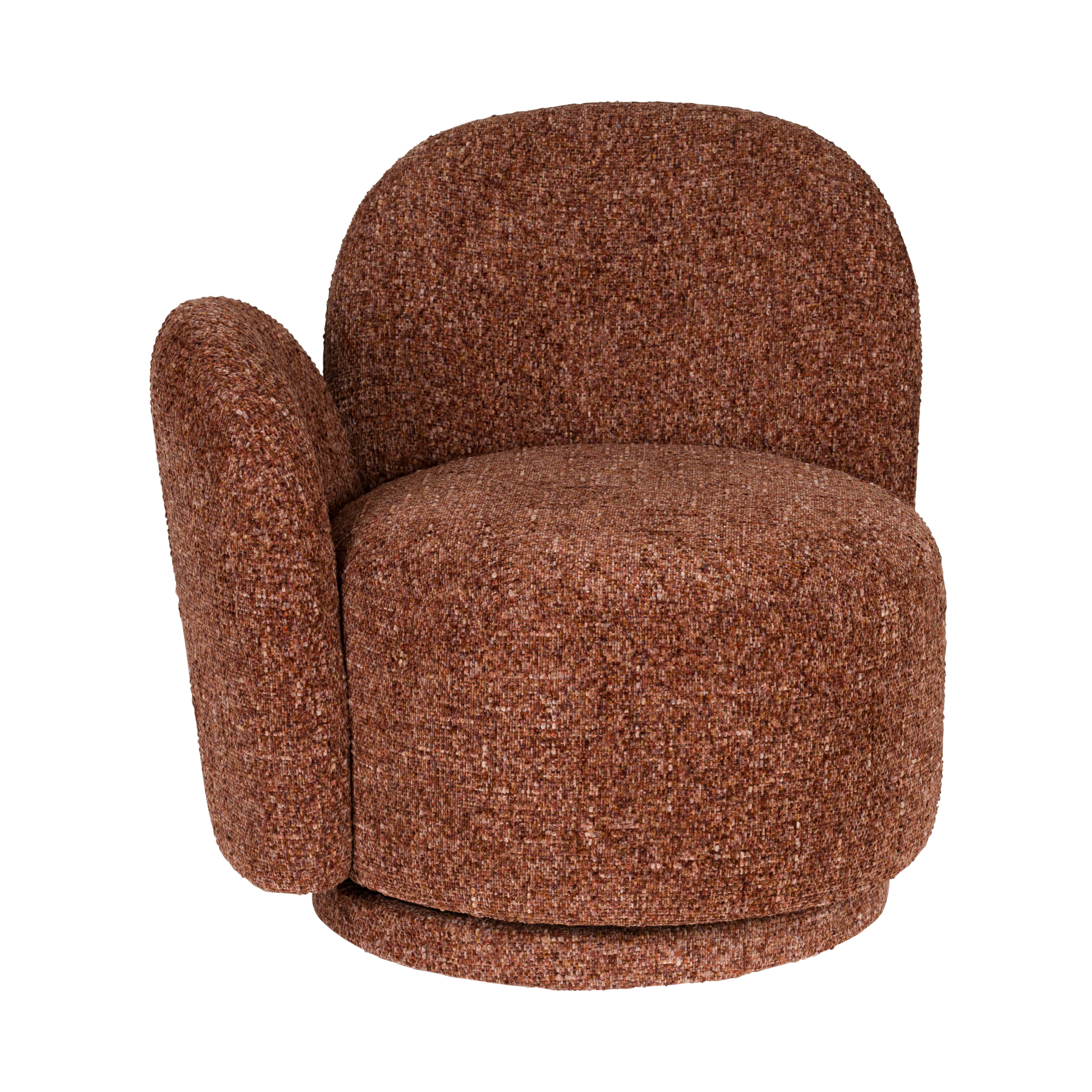 Křeslo otočné ROSE bordový melír