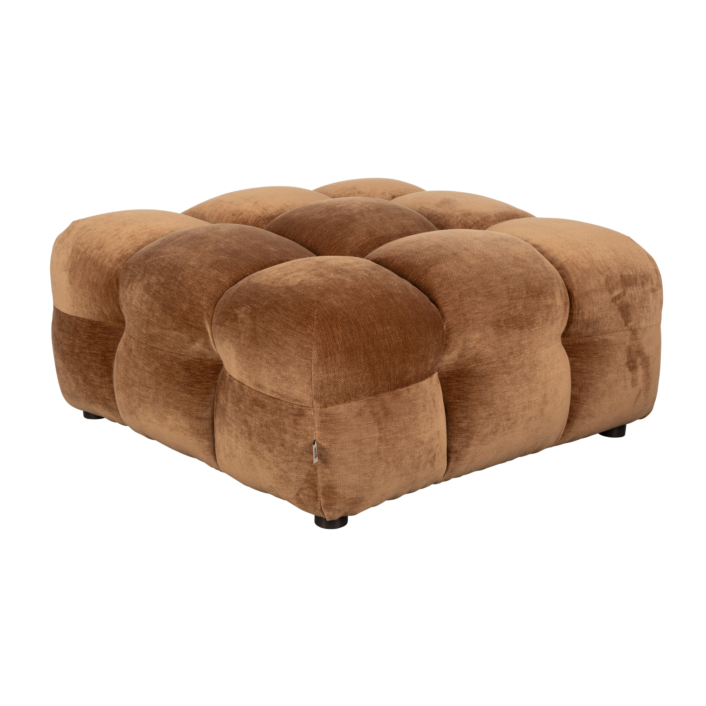 Hackman Puff in Cognac Velvet