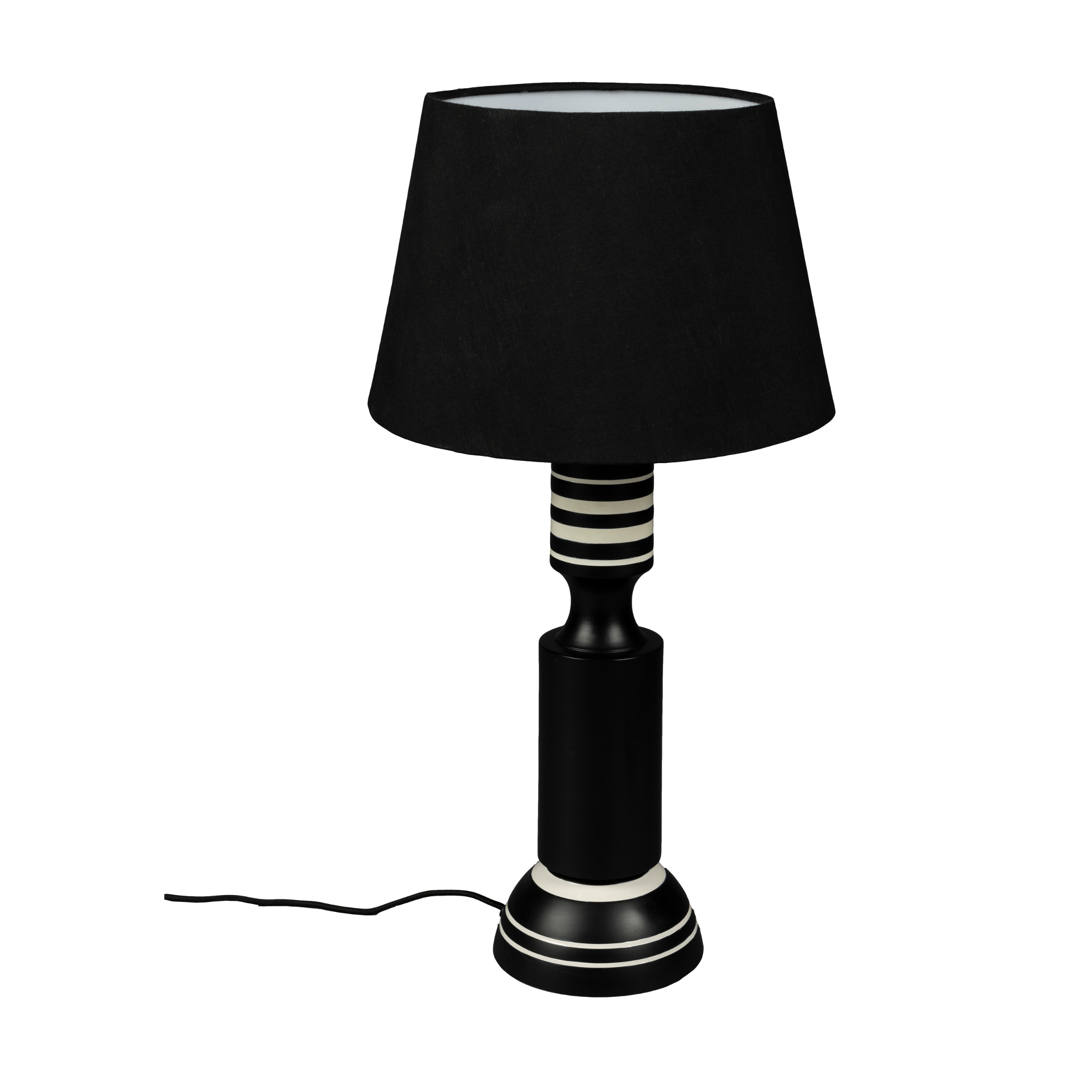 VIRGIL table lamp black with white finish