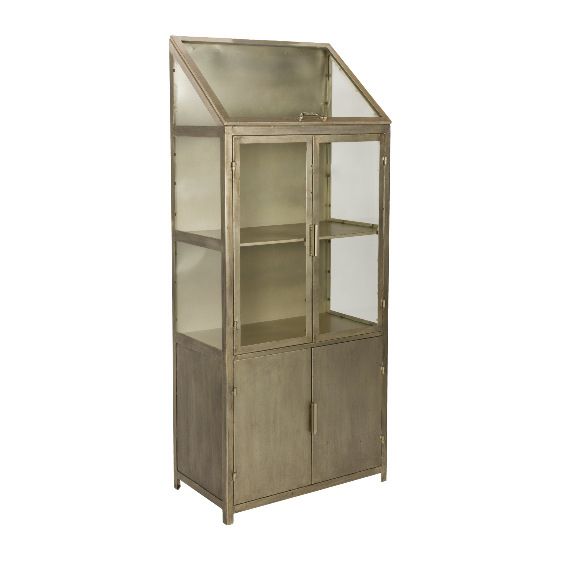 Průmyslová vitrína MONVISO antická zlatá